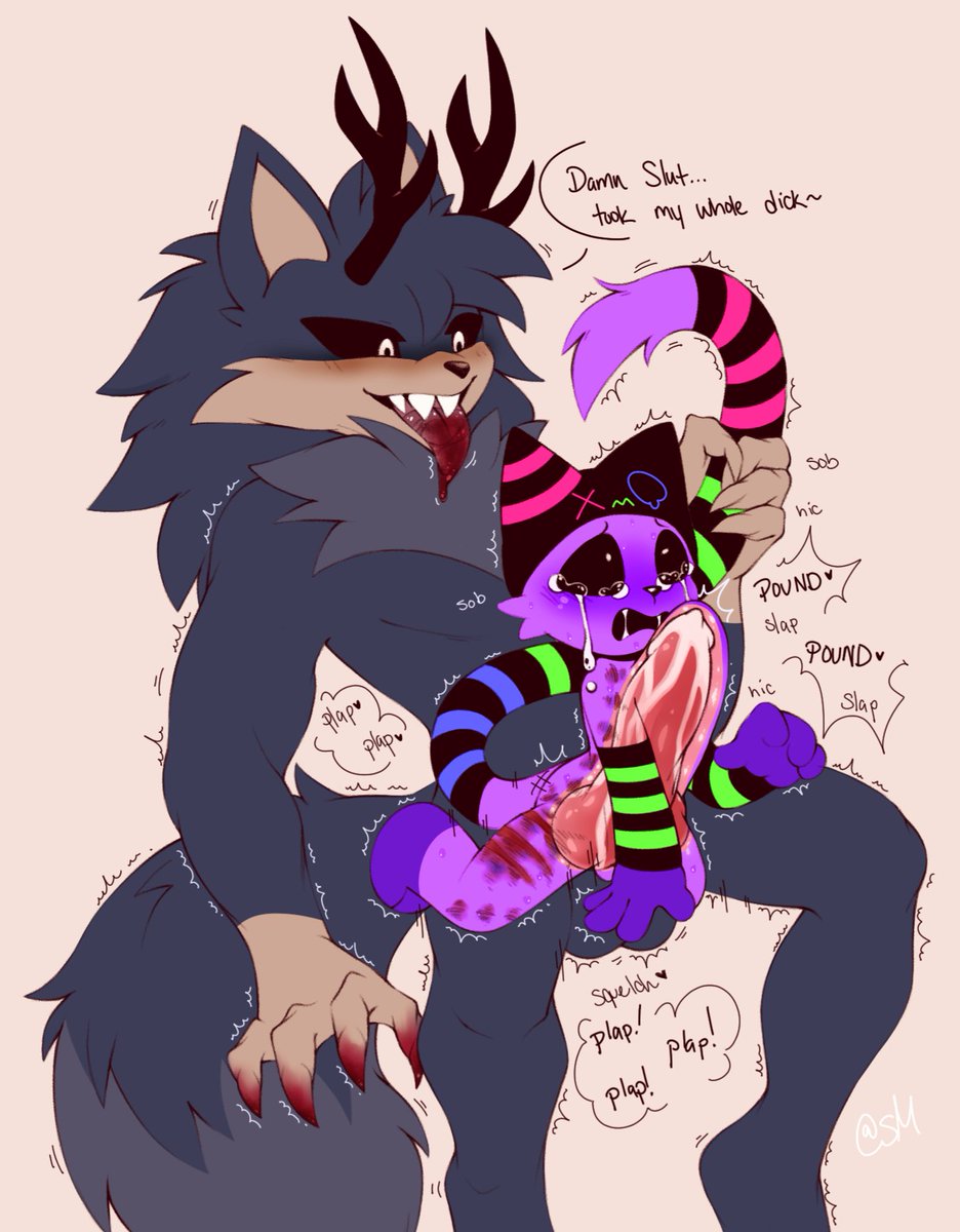 anthro anthro_on_anthro anthro_only black_sclera critters_(poppy_playtime) furry_only no_humans oc ocs poppy_playtime poppy_playtime_(chapter_3) sex skullnap_(pachi_rizuu) smiling_critters sweetmilk001_(artist) tagme white_pupils