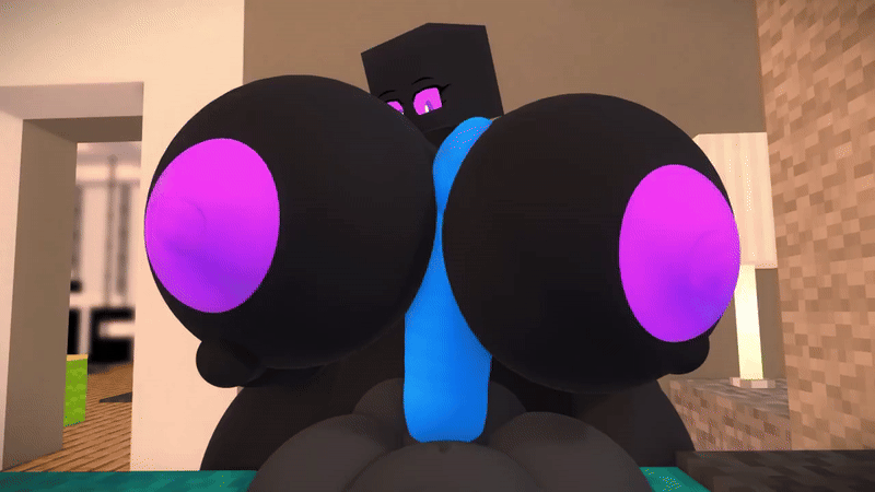 1boy1girl, 3d, animated, bedroom, black breasts, blue penis, boobjob, breasts, enderlady (hbtheender), enderwoman, female, hb (hb the ender), hbtheender, highres, incest, incest (lore), larger female, male, male/female, milf, minecraft, mother and son, mother and son (lore), paizuri, paizuri lead by female, penis, purple nipples, tagme, titjob