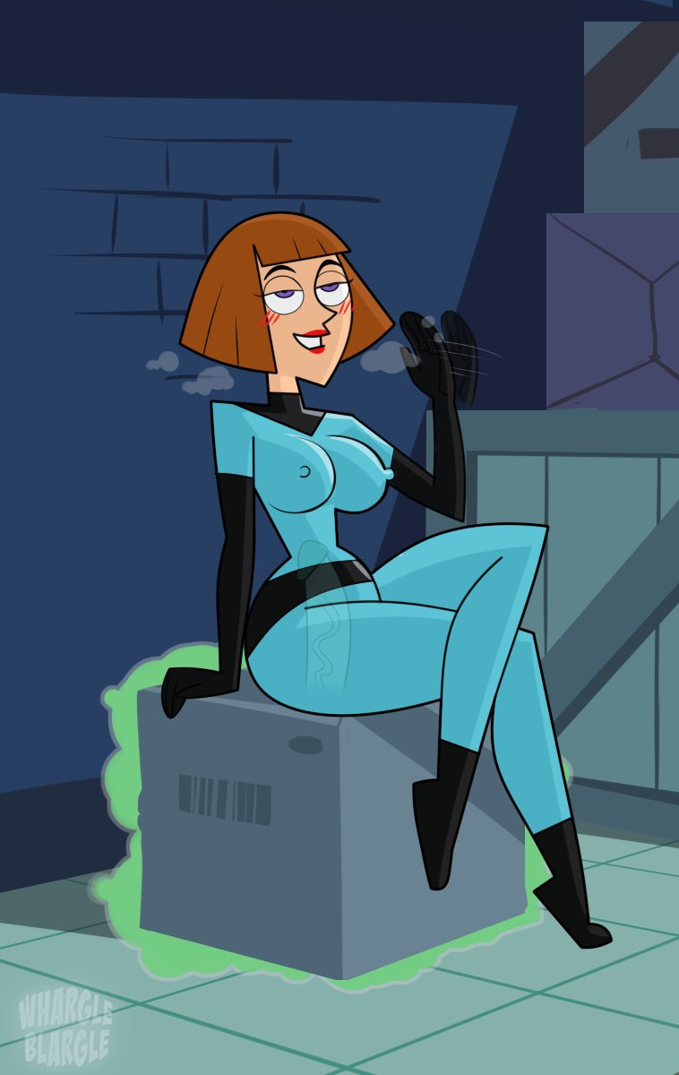 1boy, 1girls, big breasts, blush, breasts, danny phantom, erect nipples, female, female focus, internal, madeline fenton, male, mature female, milf, mother, nickelodeon, nipple bulge, penetration, penis, sitting, solo focus, whargleblargle, x-ray