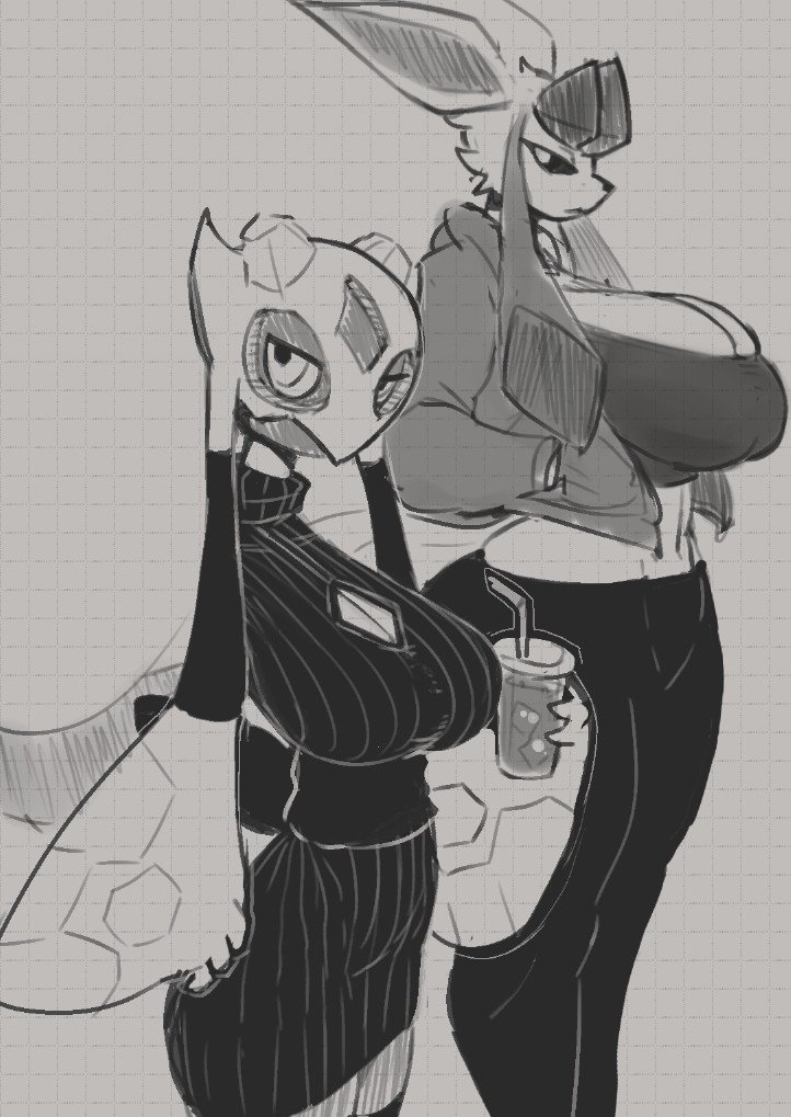 af42nd, artform42nd, eeveelution, froslass, glaceon, glacia (evolution), huge breasts, pokemon, pokemon dppt, workout clothes, yukimenoko