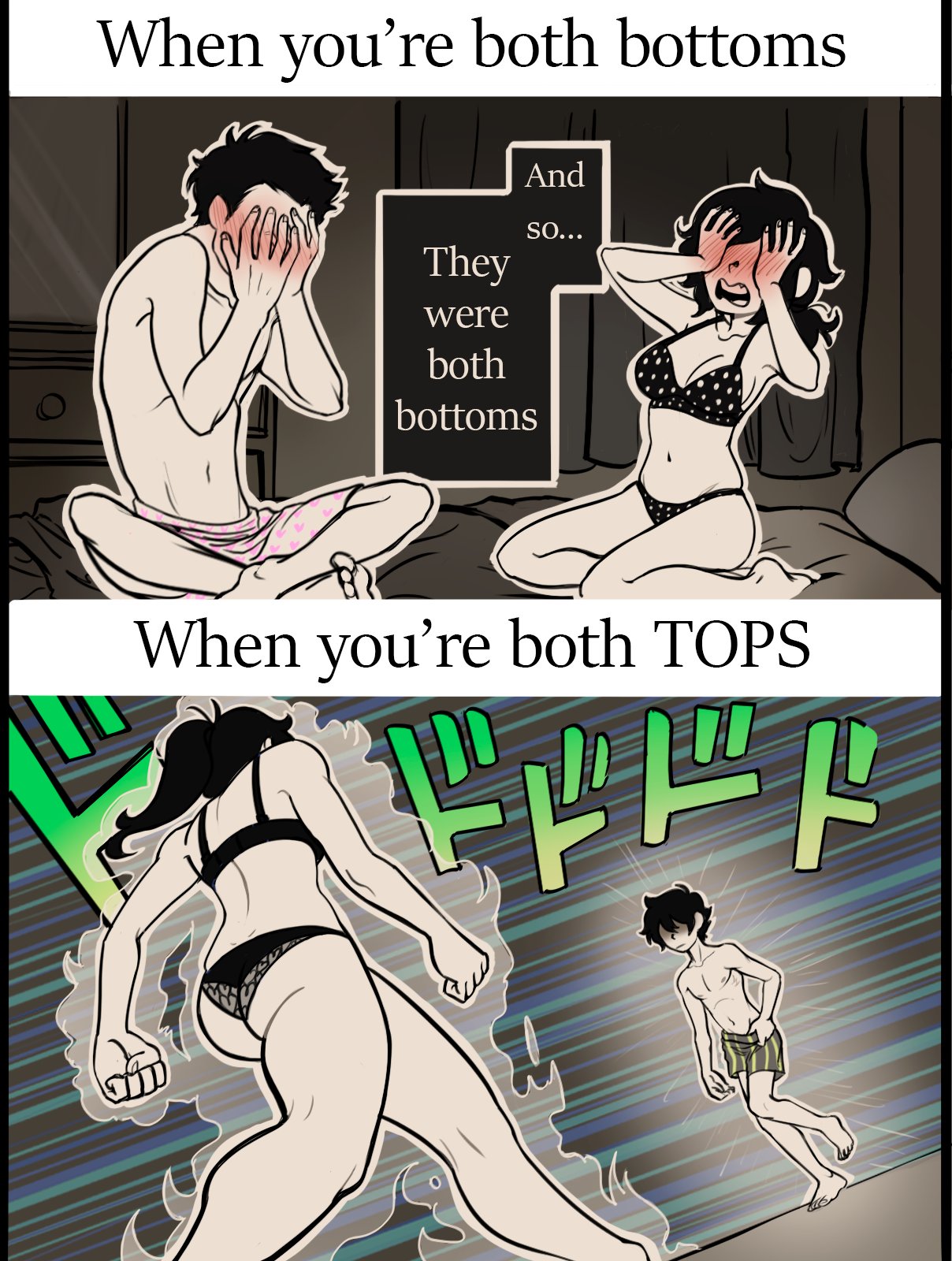 1boy, 1boys, 1girls, andrew graves, ashley graves, ass, bed, black hair, blush, both bottoms, breasts, brother and sister, discordmf, douglas graves, duo, embarrassed, father and daughter, female, imminent sex, incest, jojo reference, jojo's bizarre adventure, light-skinned female, light-skinned male, male, meme, meme reference, mother and son, parent and child, renee graves, sibling incest, siblings, the coffin of andrew and renee, the coffin of andy and leyley