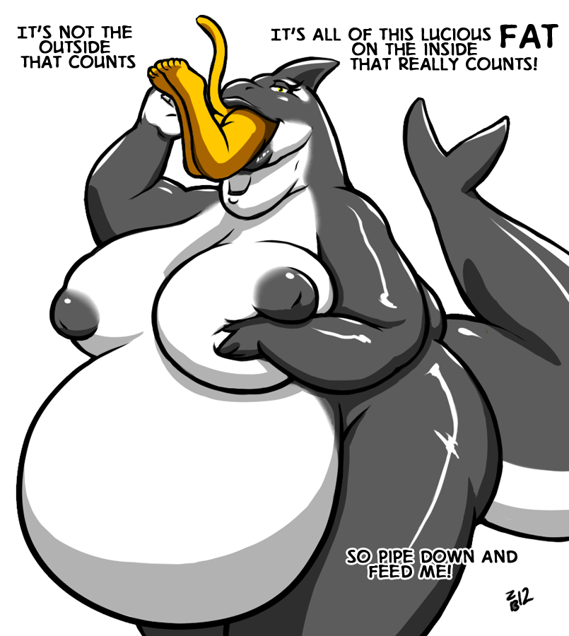 absorption_vore anthro big_breasts breasts cetacean chubby digestion eating female furry huge_breasts marine obese orca overweight stomach_bulge swallowed_whole vore zevti_bull