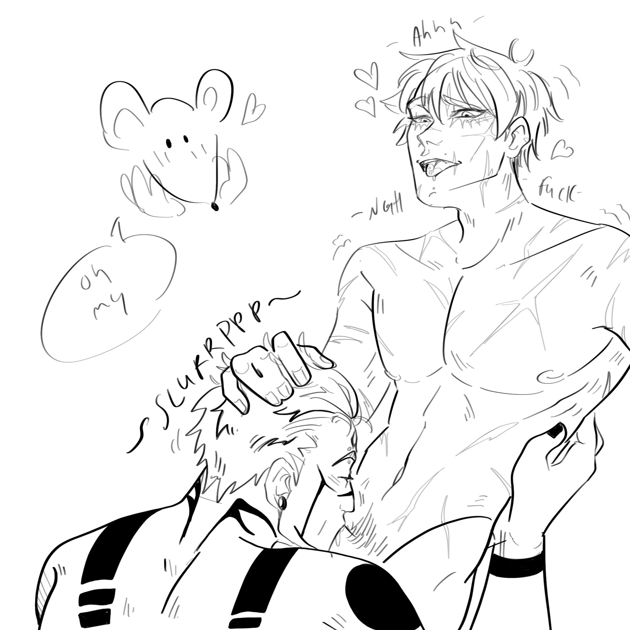 blowjob, jujutsu kaisen, male, male only, ryoumen sukuna (jujutsu kaisen), satoru gojo, tagme