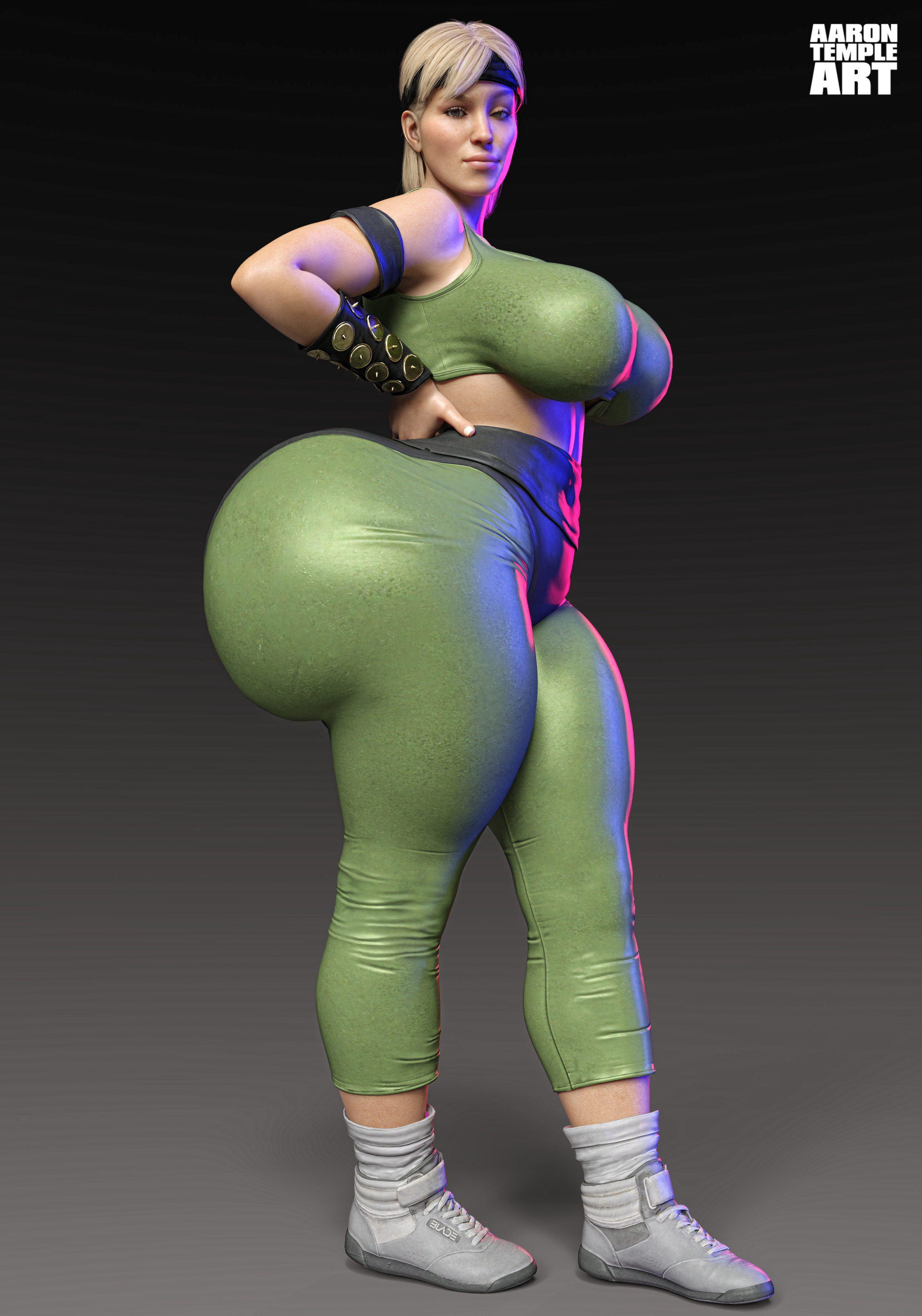 1girls, aarontempleart, ass, ass bigger than head, big ass, big breasts, big butt, big thighs, blonde female, blonde hair, booty, breasts, curvaceous, curvy, curvy body, curvy female, curvy figure, daz studio, daz3d, fanart, female, female focus, female only, headband, huge ass, huge breasts, huge butt, huge thighs, looking back, milf, mortal kombat, mortal kombat 1 (2023), no background, phat ass, sexy, sexy pose, sneakers, sonya blade, sonya blade (mk 1), spandex, thick, thick ass, thick calves, thick hips, thick legs, thick thighs, voluptuous, voluptuous female