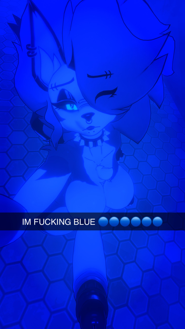 1futa 3d anthro blue_background cryptiacurves furry futanari helluva_boss high_resolution highres loona_(cryptiacurves) loona_(helluva_boss) nude nude_female nude_futanari solo vrchat wolf wolf_girl