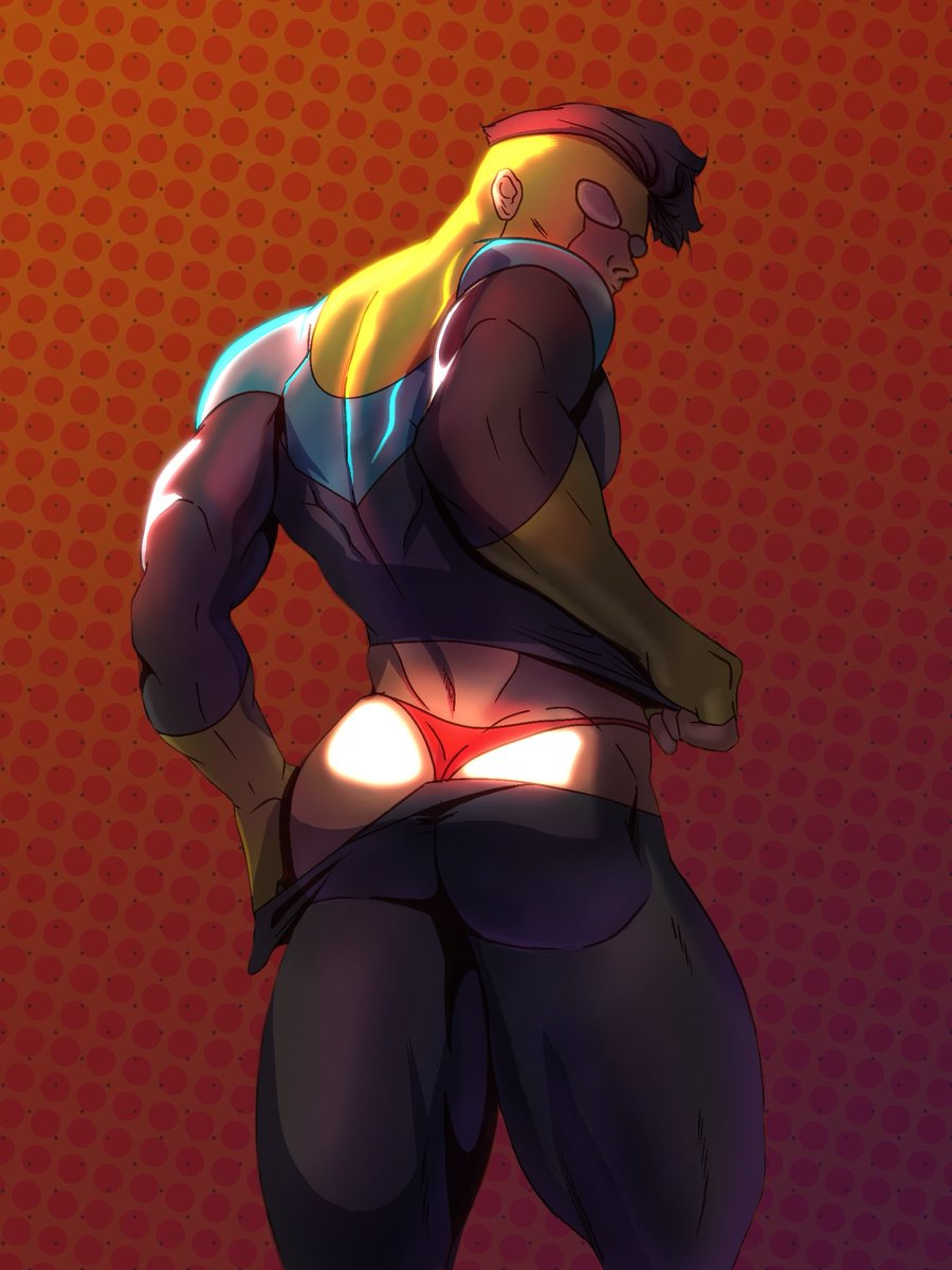 ass, bara, big ass, big butt, bubble ass, bubble butt, gay, huge ass, huge butt, invincible, invincible (superhero), invincible (tv series), male, male only, mark grayson, mask, masked, masked male, meakrogue, round ass, round butt, solo, solo focus, solo male, thick ass, thick butt, thong, yaoi