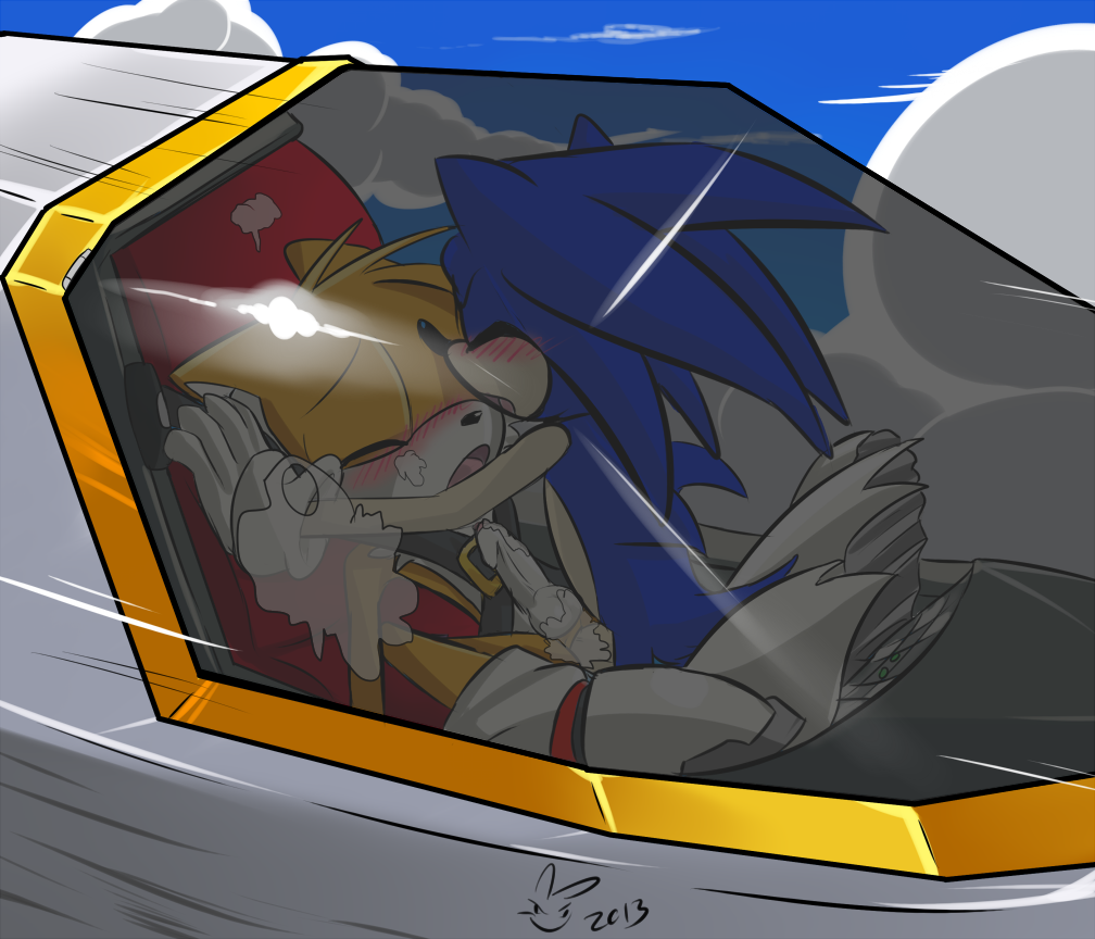 anal blush c3 canine cum cum_inside fox fur furry hedgehog male male_only multiple_males no_humans panting sega sonic_(series) sonic_the_hedgehog tails white_crest yaoi