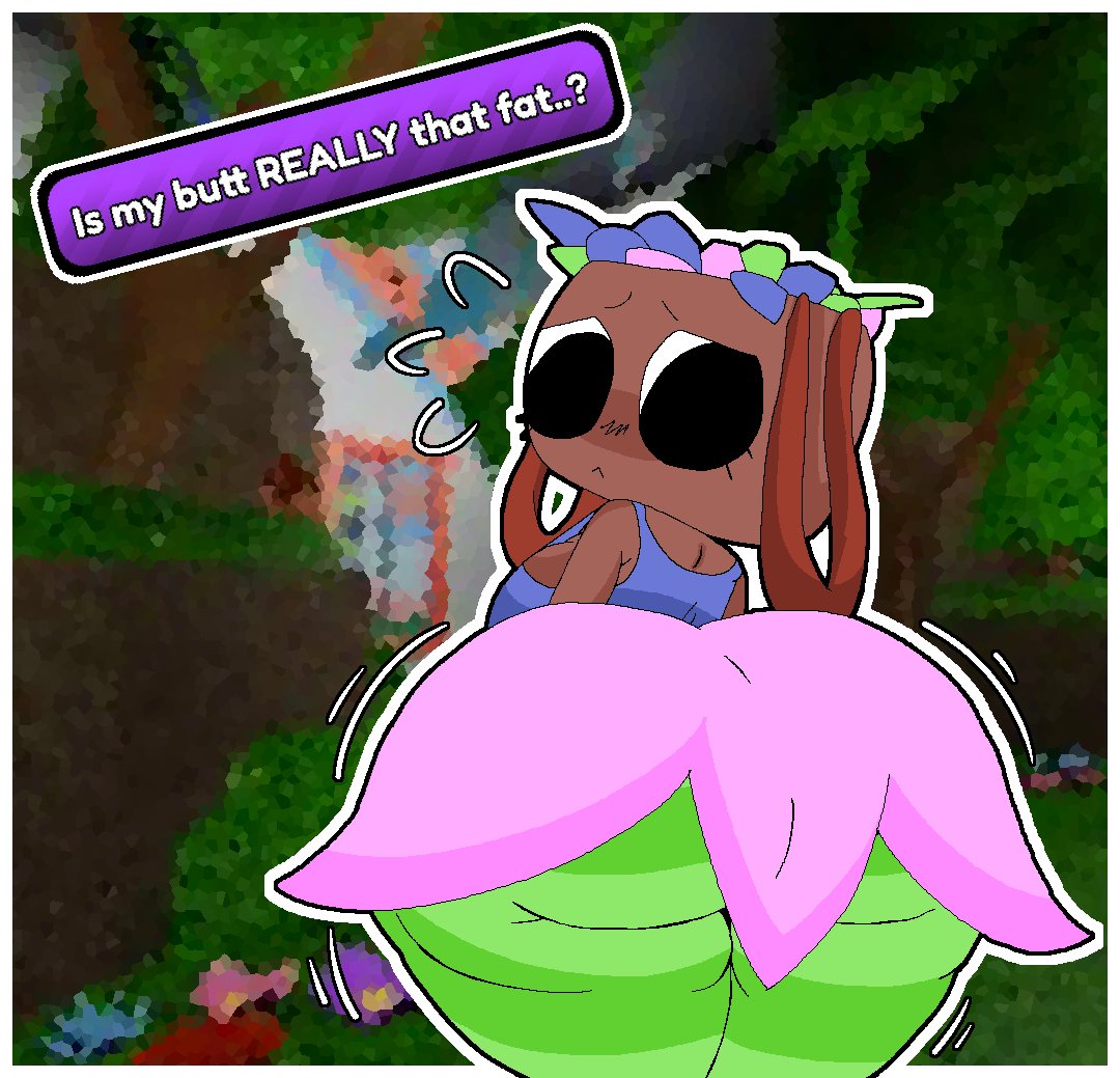 1girls, ass, back view, backboob, bassie (dandy's world), big ass, big booty, booty, breasts, dandy's world, dandys world, fat ass, female, huge ass, looking at ass, looking at own ass, looking back, mysticalgarnet, pink dress, pink dress shirt, roblox, roblox game, self-conscious, tagme, text, worried, worried expression
