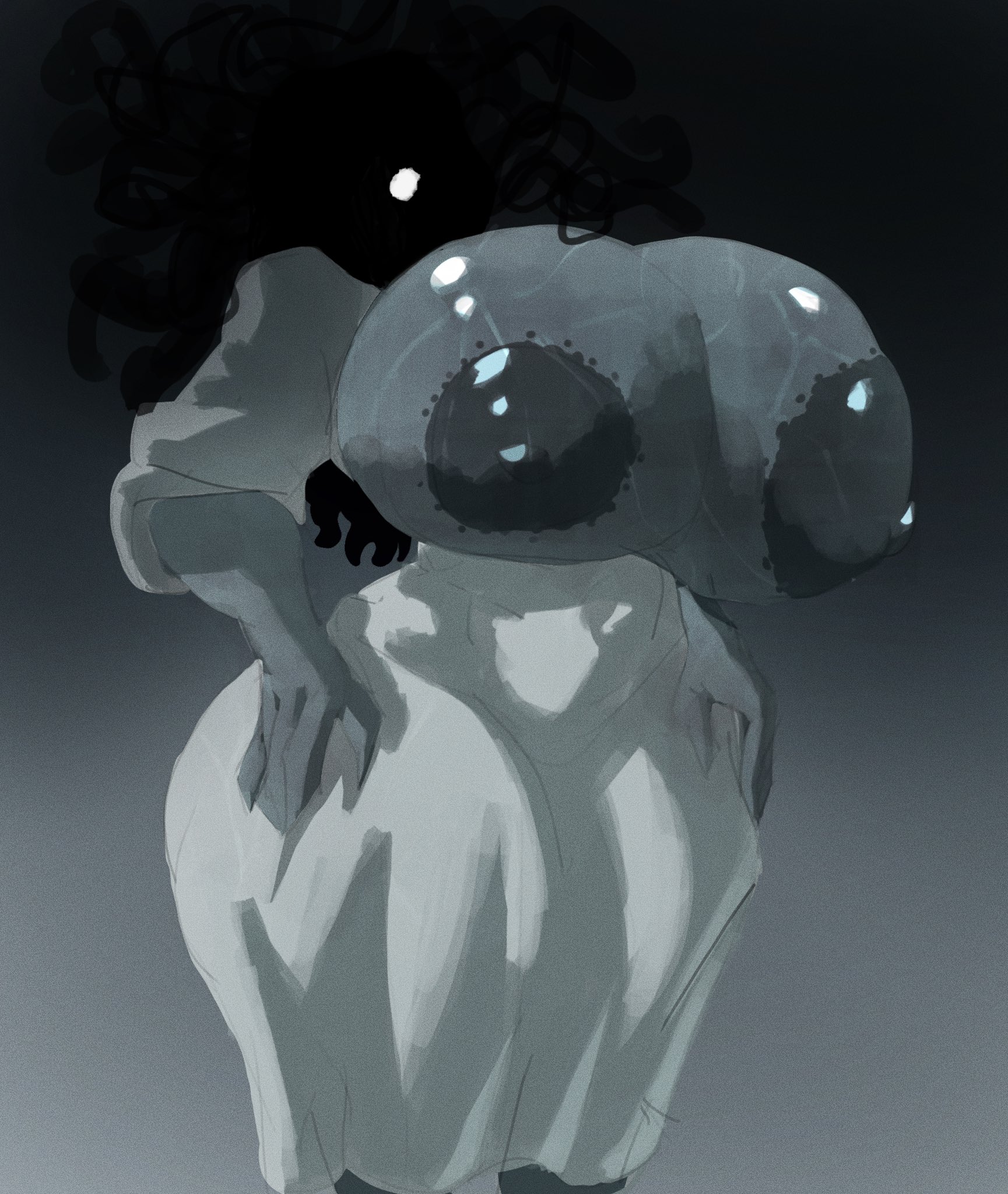 1girls, adawndraws, alternate version available, areola, areolae, areolar melanosis, belly button, big areola, big breasts, big thighs, black hair, breasts, breasts bigger than head, breasts bigger than torso, breasts out, cleft of venus, dress, erect nipples, exposed breasts, female, functionally nude, functionally nude female, ghost, ghost girl, gigantic breasts, gigantism, glowing eyes, hair covering face, hands on hips, hourglass figure, huge breasts, huge thighs, hyper breasts, hyper hips, large breasts, light skin, light-skinned female, nightmare fuel, nightmare waifu, nipples, one eye, pale skin, pale-skinned female, puffy areola, puffy nipples, sadako yamamura, shiny areola, shiny breasts, shiny nipples, shiny skin, solo, solo female, taller female, the ring, thick thighs, veiny breasts, wet, wet body, wet clothes, wide hips, wide thighs, yamamura sadako