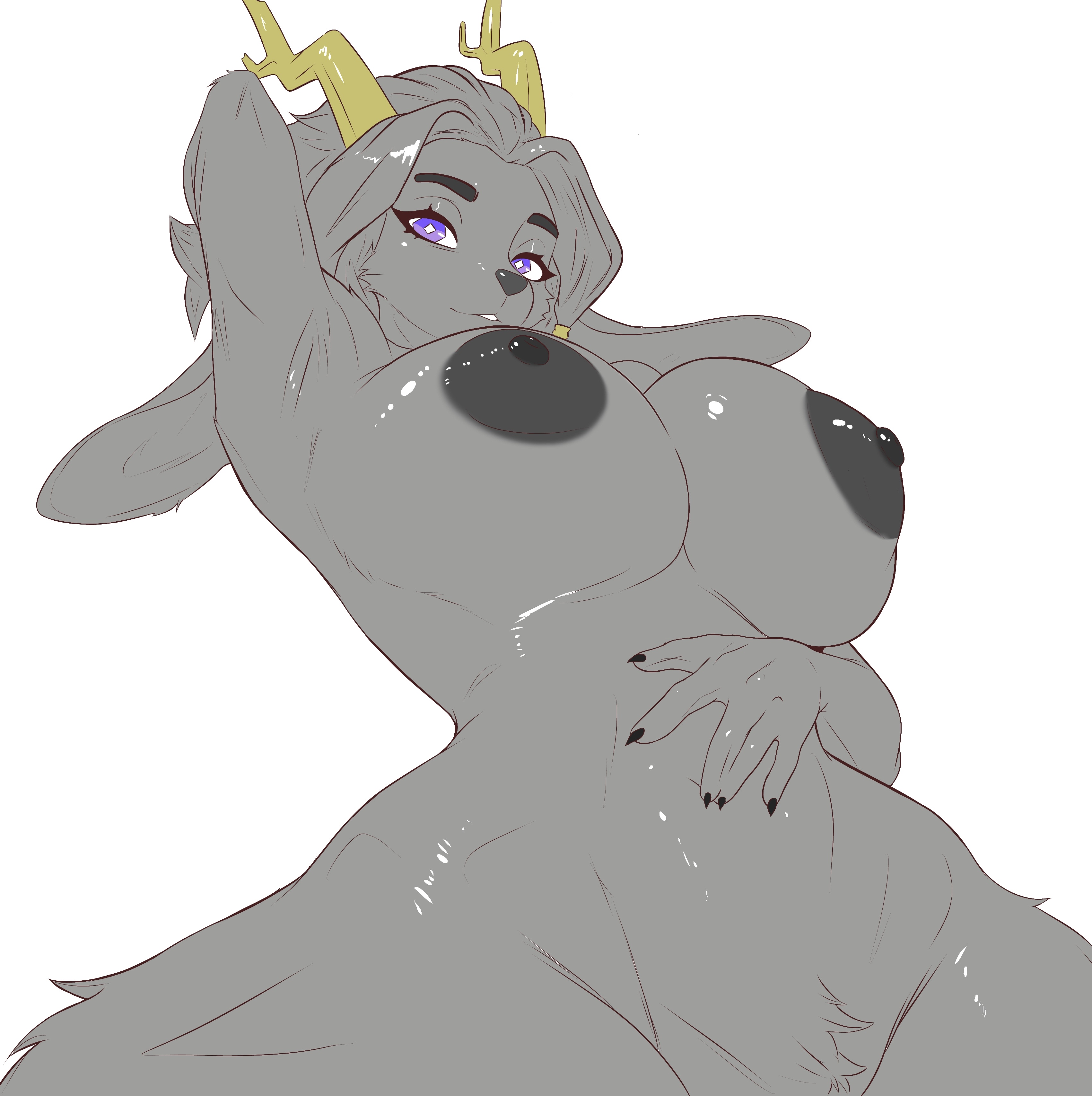 armpits, dark nipples, female, female only, furry, ink2798, nipples, pseudoregalia, sybil (pseudoregalia)