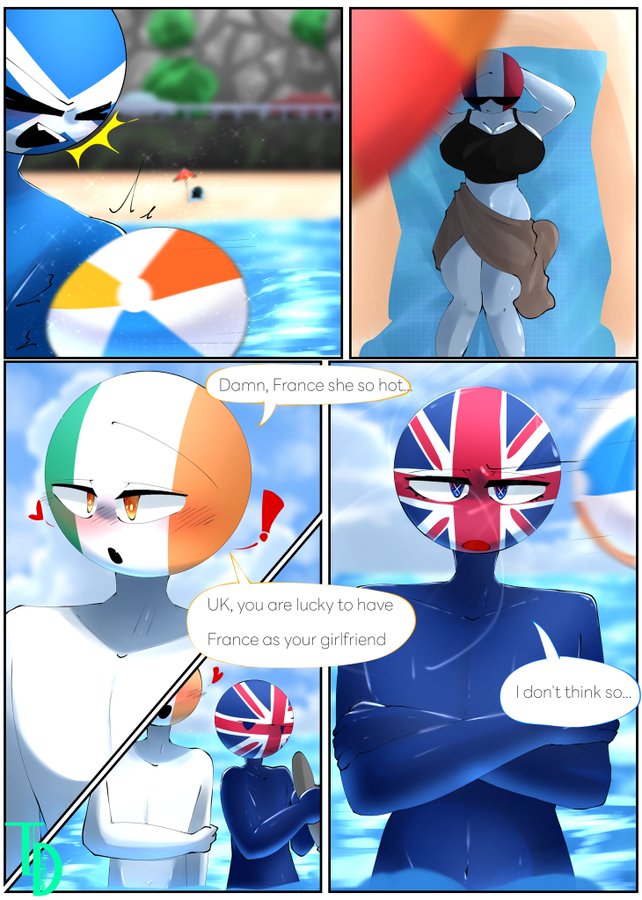 1futa, 3boys, 44waa29304, beach, beach ball, blue body, countryhumans, countryhumans girl, female, france (countryhumans), futanari, intersex, ireland (countryhumans), resting, scotland (countryhumans), sunglasses, tagme, united kingdom (countryhumans)
