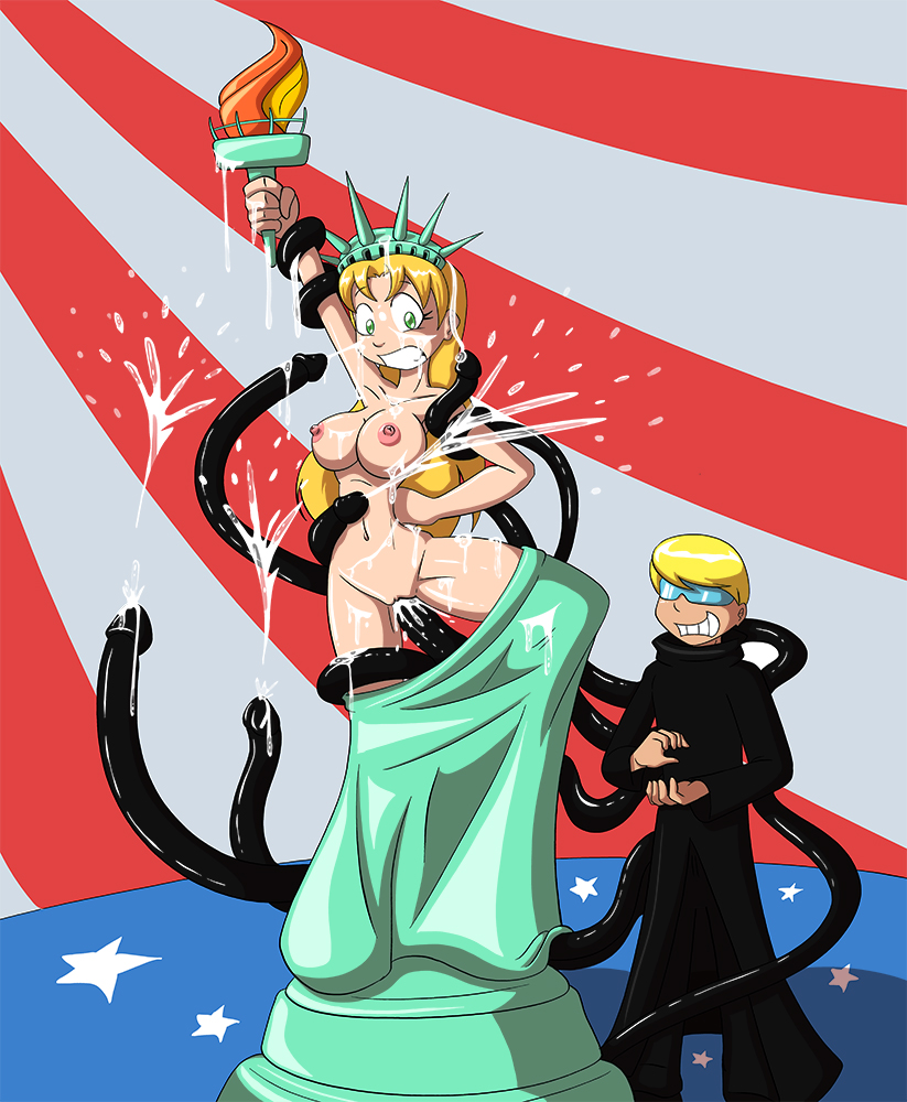 american_flag big_breasts blonde_hair breasts cosplay cum cum_everywhere cum_in_hair cum_in_pussy cum_on_breasts cum_on_face dahs green_eyes hair igocu knightsnipe messy public_domain statue_of_liberty statue_of_liberty_(cosplay) tentacle ucogi