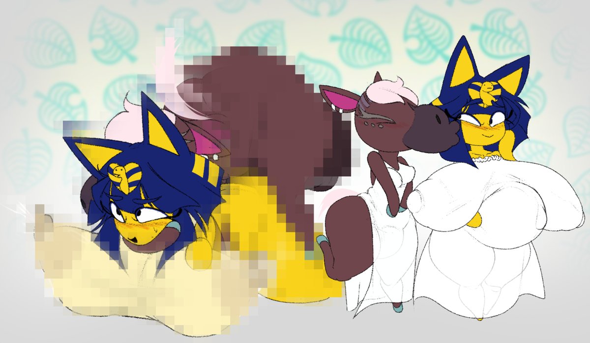 alternate version available, animal crossing, animal genitalia, ankha, balls, big ass, big balls, big breasts, big penis, blush, breasts size difference, cat, catgirl, censored, cute, erect nipples, fat ass, fat cock, fucked from behind, fucking, futa, futanari, giant penis, horse, horse penis, horsecock, horsecock futa, huge breasts, huge cock, imminent sex, large breasts, large penis, liljuliax, marriage, married, married couple, massive penis, mikulazo chan, nipple bulge, penis bigger than head, pregnant female, reneigh (animal crossing), round ass, sex, shocked, shocked expression, small breasts, sweat, sweatdrop, thick thighs, thighhighs, thighs, vaginal penetration, veiny penis, wedding dress, wedding lingerie, wholesome