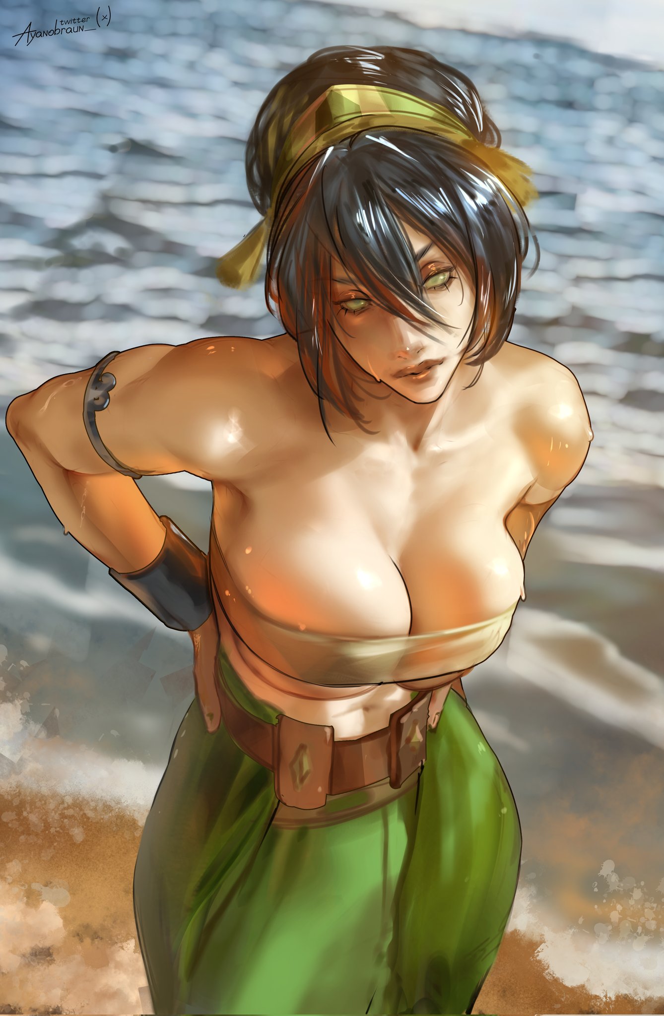 1girls, abs, avatar the last airbender, ayanobraun, big boobs, big breasts, black hair, black hair female, blind, blind female, boobs, breasts, earth bender, earthbender, earthbending, female, female focus, female only, fit, fit female, large boobs, large breasts, light skin, light-skinned female, muscle, muscle mommy, muscles, muscular, muscular female, nickelodeon, nicktoons, nyuunzii2, solo, solo female, solo focus, the legend of aang, toned, toned female, toph bei fong