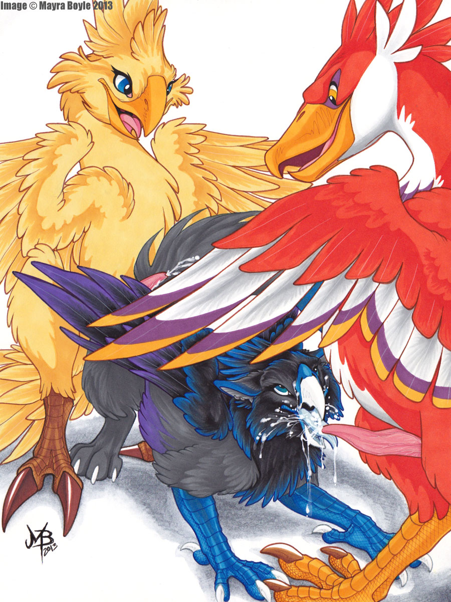 1futa 2013 2boys avian chocobo cum final_fantasy futanari group gryphon intersex loftwing male mayra_boyle penis rein_(amaterasu1) sex skyward_sword the_legend_of_zelda threesome trio trio_focus video_games wings