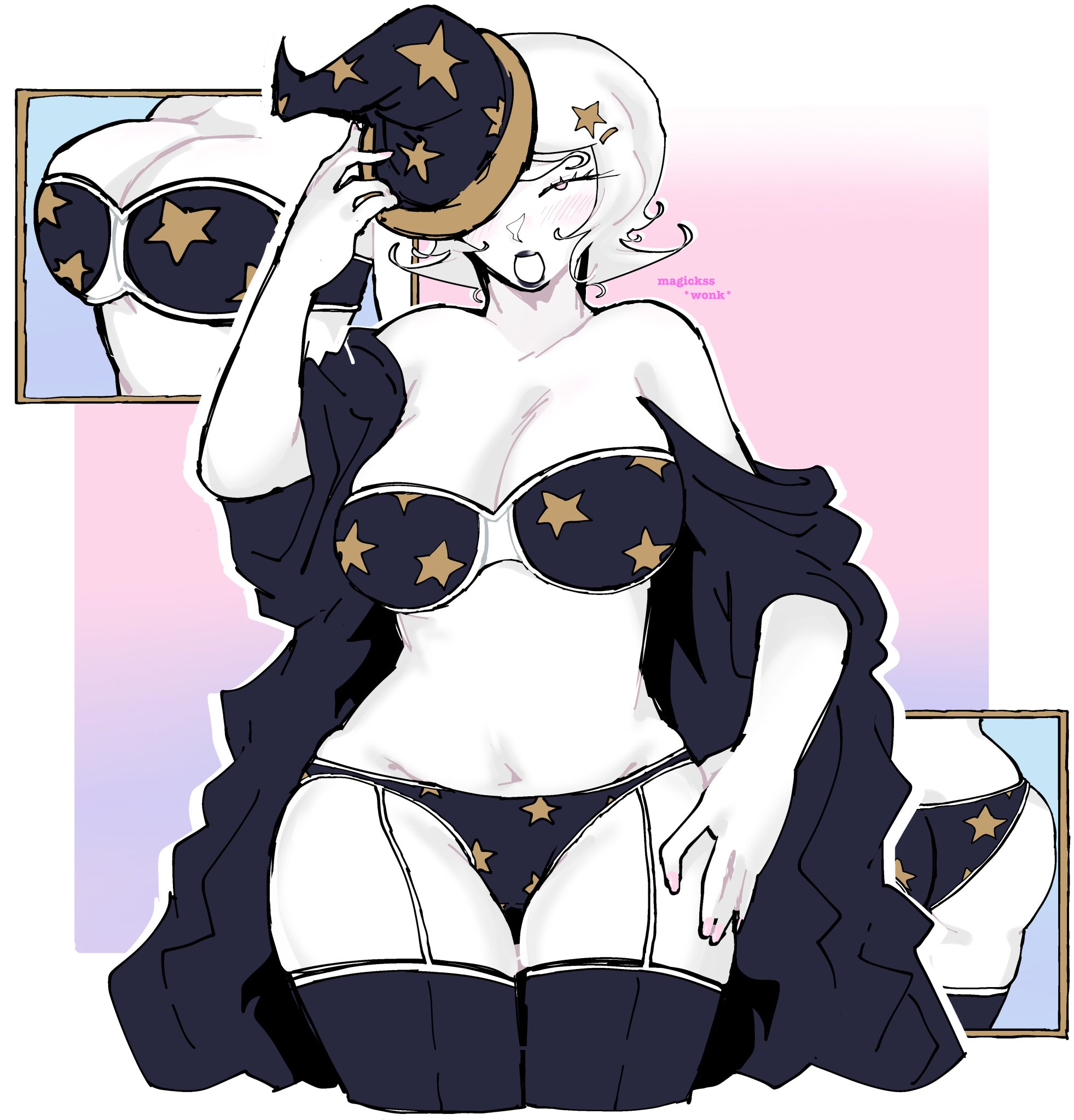 bra, english text, female, female only, homestuck, ms paint adventures, panties, ppurgatori, roxy lalonde, solo, tagme (artist), text, underwear