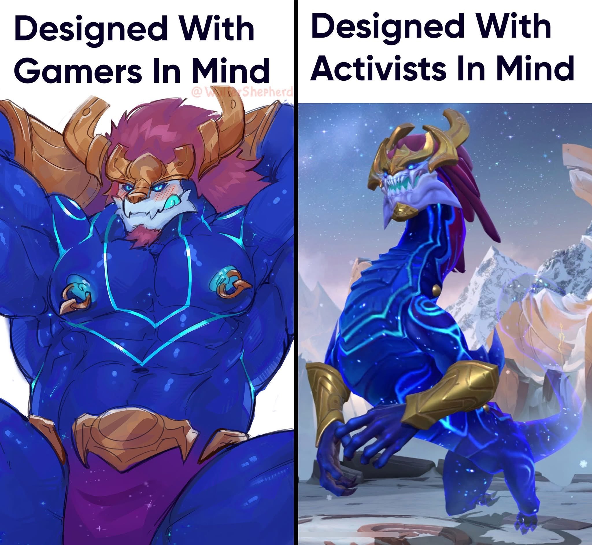 abs, anthro, areola, aurelion sol, aurelion sol (lol), bara, bara tits, beard, biceps, blue body, blush, bone, bottomwear, breasts, claws, clothing, designed with gamers in mind, digital media (artwork), dragon, eastern dragon, english text, facial hair, feral, flexing, hair, hi res, inviting, inviting to sex, jewelry, league of legends, licking, loincloth, looking at viewer, male, meme, muscular, muscular anthro, muscular arms, muscular male, muscular thighs, mythological creature, mythological scalie, mythology, navel, nipple piercing, nipples, pecs, piercing, presenting, raised arm, riot games, scalie, serratus, simple background, skull, skull head, solo, tail, tencent, text, tongue, tongue out, triceps, vein, wulfer-shepherd, yaoi