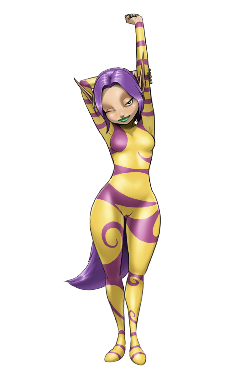 1girls alpha_channel bodysuit cameltoe fairy female female_only green_lipstick ly_(rayman) monster_girl nikcesco png pointy_ears purple_hair rayman_(series) small_breasts solo transparent_background very_long_hair wink