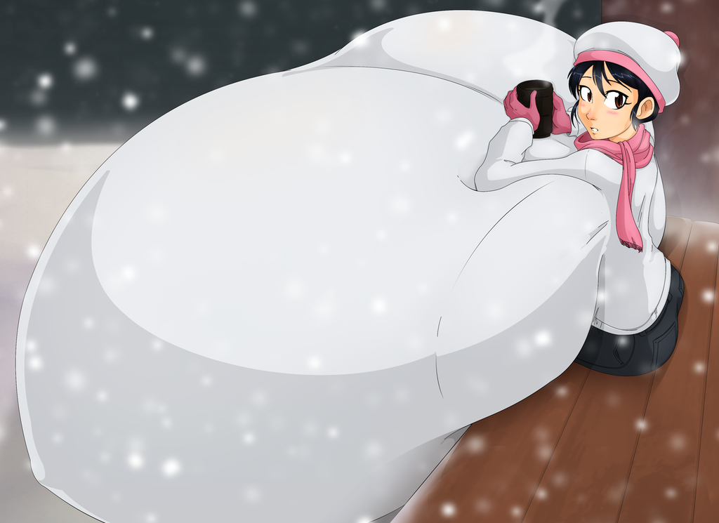 1girls breasts breasts_bigger_than_body breasts_bigger_than_head breasts_bigger_than_torso brown_eyes casual_hyper clothed clothed_female cup female female_only giant_breasts holding_cup holding_object hyper hyper_breasts immobile looking_at_viewer massive_breasts saburox sitting snow solo too_big too_big_to_move