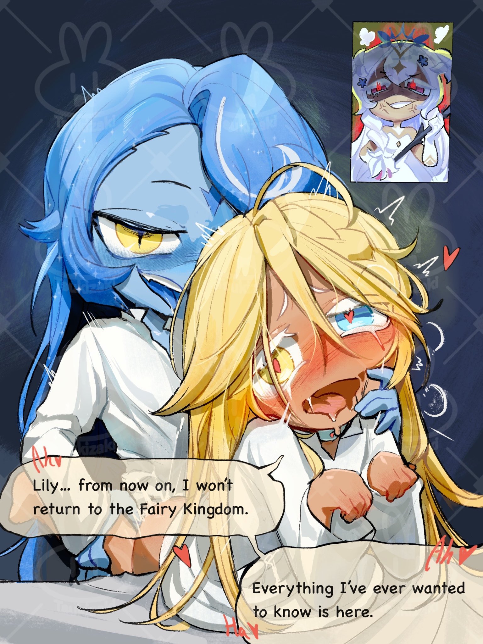 1boy1femboy, 1girls, 2boys, 2boys1girl, angry, angry expression, angry eyes, angry face, black eyelashes, blue hair, blue hair male, blue skin, blush, butterfly, clothed male, clothed sex, clothes, clothing, cookie run, cookie run braverse, cookie run kingdom, dark face, dialogue, english text, fairy, fairy female, fairy wings, female, femboy, femboy on male, fucked, fucked from behind, fucked into submission, fucked silly, fucked through clothes, fucking ass, gay, gay anal, gay domination, gay male, gay sex, glowing eyes, glowing red eyes, hand on ass, hand on butt, hands behind head, heart eyes, heart-shaped pupils, hearts around text, hearts in eyes, iris42932931, jealous, jealous female, jealous look, jealousy, licking, licking behind, light-blue eyes, long gloves, long hair, long hair male, male, melting mouth, moan, moaning, moaning male, moonflower faerie, moving hips, necklace, ntr, pale skin, pale-skinned female, pure vanilla cookie, sage of truth, shadow milk cookie, smug, smug expression, smug eyes, smug face, smug smile, snake pupil, tan skin, tan skinned male, tremble, tremble spikes, trembling, tsukizaki2025, viridescent daydream, white eyebrows, white eyelashes, white hair, white hair female, white lily cookie, yaoi, yellow eyes, yellow hair, yellow hair male