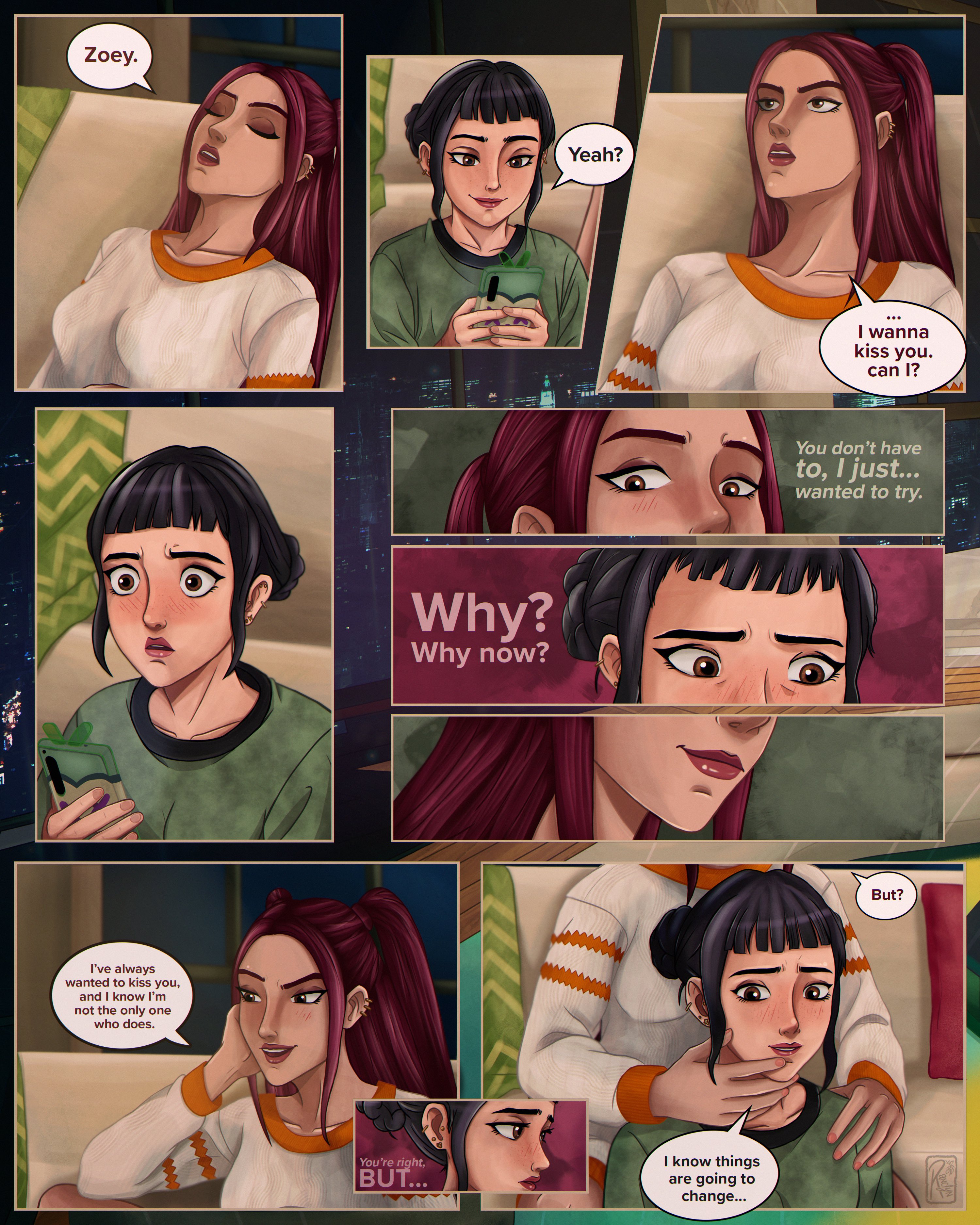 2girls, comic, female, kpop demon hunters, mira (kpop demon hunters), not porn, ranclyn, tagme, zoey (kpop demon hunters)