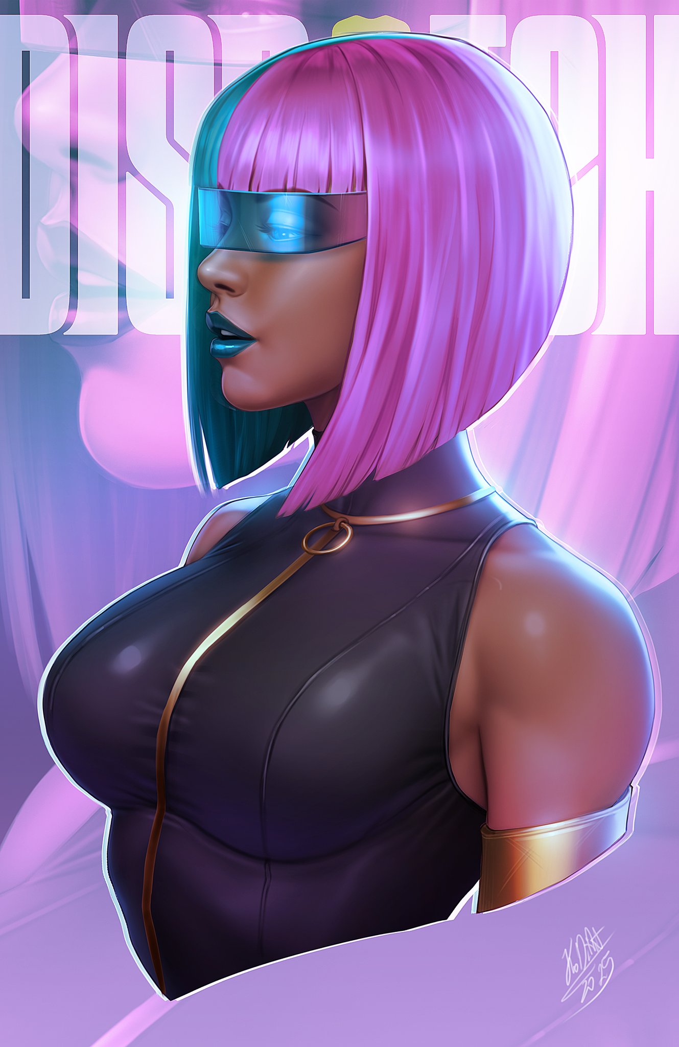 1girls, alice (dispatch), ass, big ass, big breasts, big thighs, blue hair, breasts, bust, busty, chest, curvaceous, curvy, curvy figure, dark skin, dark-skinned female, digital media (artwork), dispatch (game), female, hips, hourglass figure, huge ass, huge breasts, huge thighs, kodiart96, large ass, large breasts, large thighs, legs, mature, mature female, multicolored hair, pink hair, prism, slim waist, thick, thick hips, thick legs, thick thighs, thighs, tinted eyewear, visor, voluptuous, waist, wide hips, wide thighs