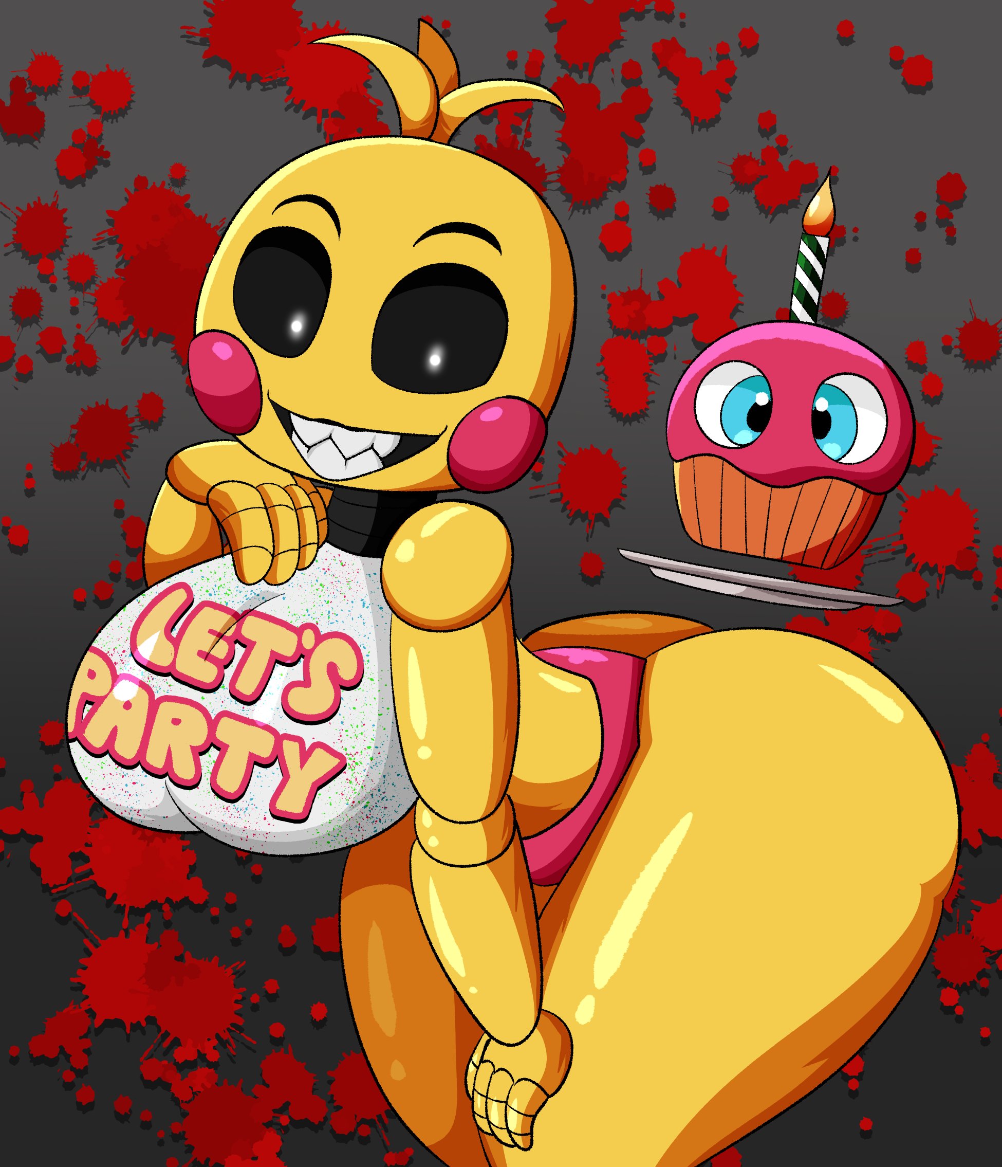 1girls, animatronic, animatronic female, ass, big ass, big breasts, breasts, chicken, chicken girl, cupcake (fnaf), female, five nights at freddy's, five nights at freddy's 2, fnaf, huge ass, robot, robot girl, scottgames, solo, someth1ngoranother, toy chica (fnaf), voluptuous female