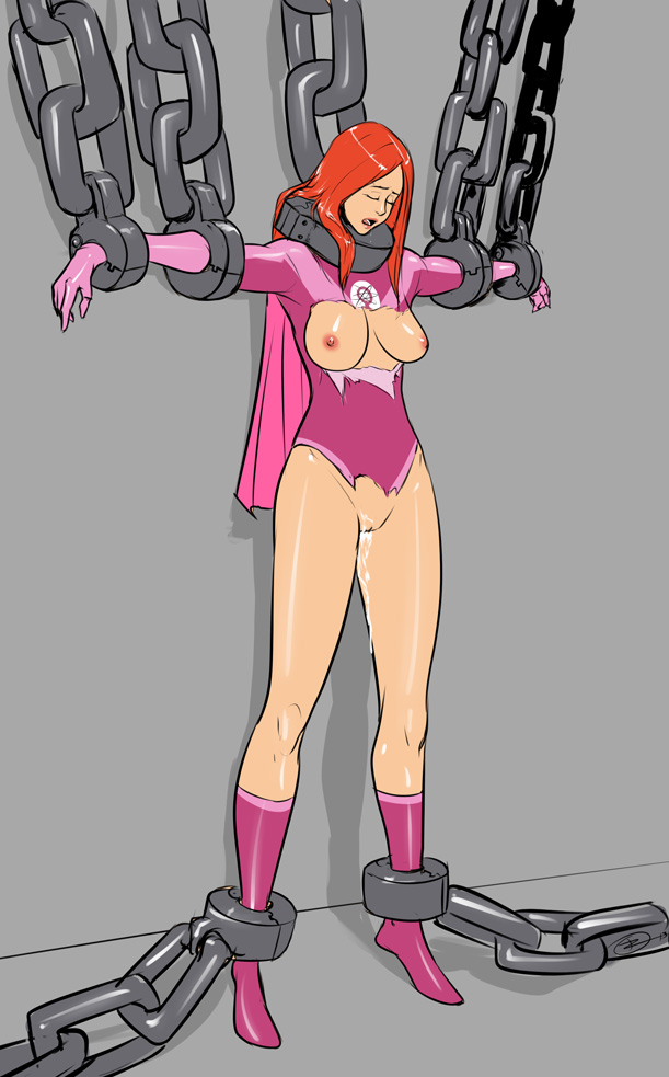 1girls, after rape, after sex, atom eve, bondage, bottomless, bound, bound ankles, bound arms, bound wrists, captured, chains, closed eyes, clothed rape, collar, cum, cum drip, cum in pussy, defeat, defeated, defeated heroine, female, female focus, female only, femsub, fucked senseless, helpless, image comics, invincible, izra, metal collar, nipples, passed out, process, pussy, rape, stationary restraints, superheroine, topless, torn clothing, unconscious, utter domination