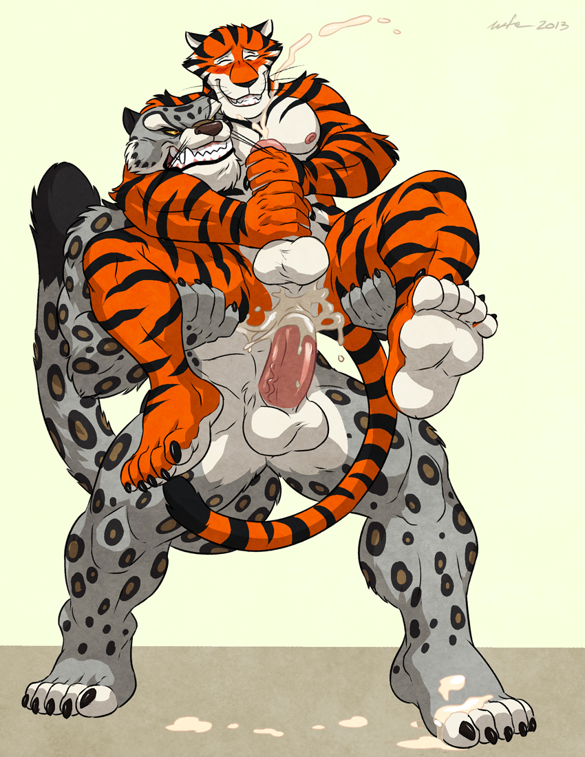 2013 2boys anal anthro balls cum cum_in_ass cum_inside cum_while_penetrated cumshot dreamworks duo feline furry gay kung_fu_panda leopard madagascar_(series) male male_only memox no_humans orgasm pubic_hair reverse_upright_straddle sex simple_background size_difference snow_leopard tai_lung_(kung_fu_panda) tiger vitaly_the_tiger wfa yaoi