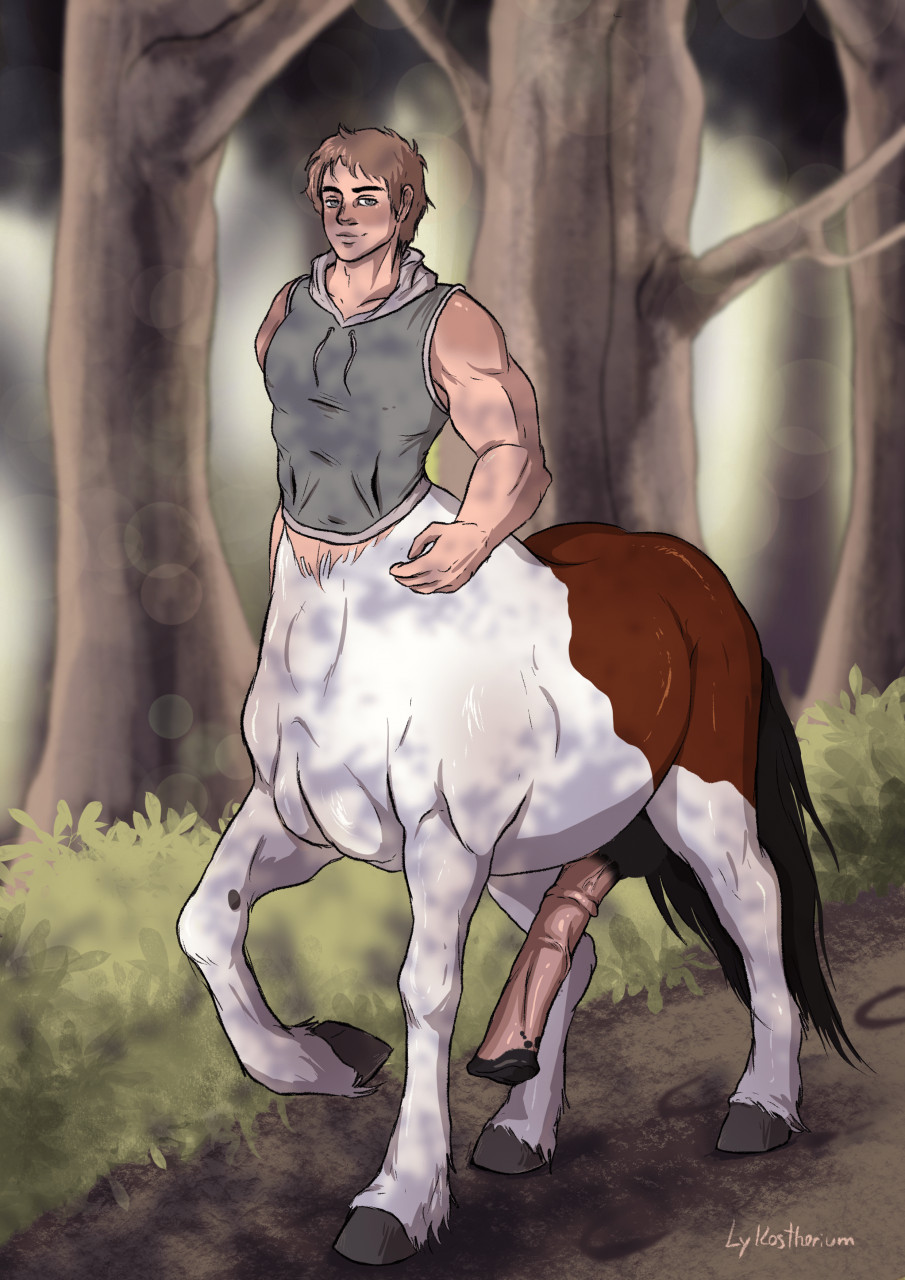 balls big_penis boner centaur erection horsecock lykostherium male male_only penis solo solo_male taur