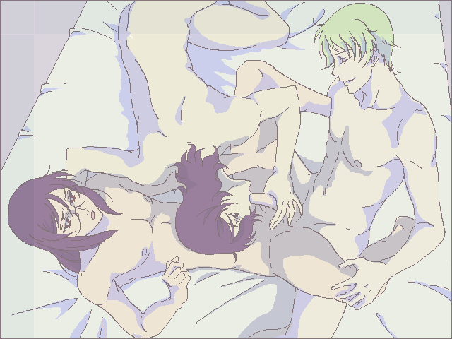 3boys anal barefoot bed brother brothers closed_eyes erection fellatio glasses green_hair group_sex gundam gundam_00 holding_penis incest long_hair male nude nude_male on_back oral penis purple_hair red_eyes regene_regetta ribbons_almark sex short_hair siblings smile threesome tieria_erde twins two_on_one uncensored yaoi