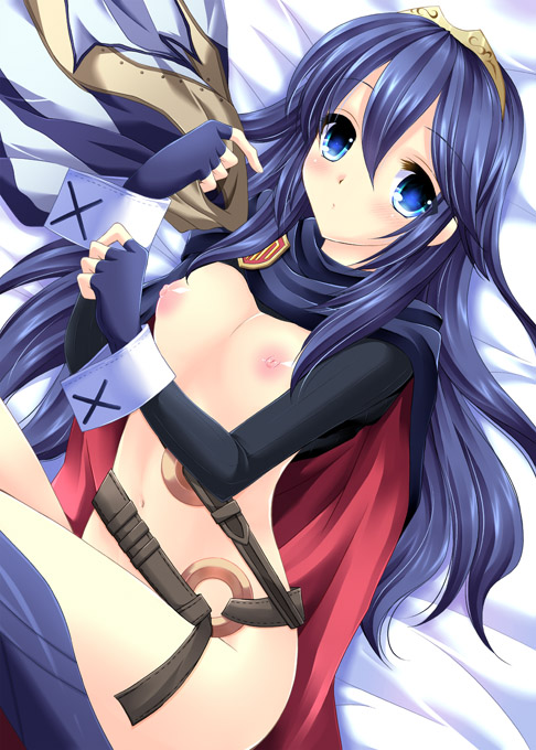 blue eyes, blue hair, breasts, female, female only, fire emblem, fire emblem awakening, human, lucina (fire emblem), solo, tagme