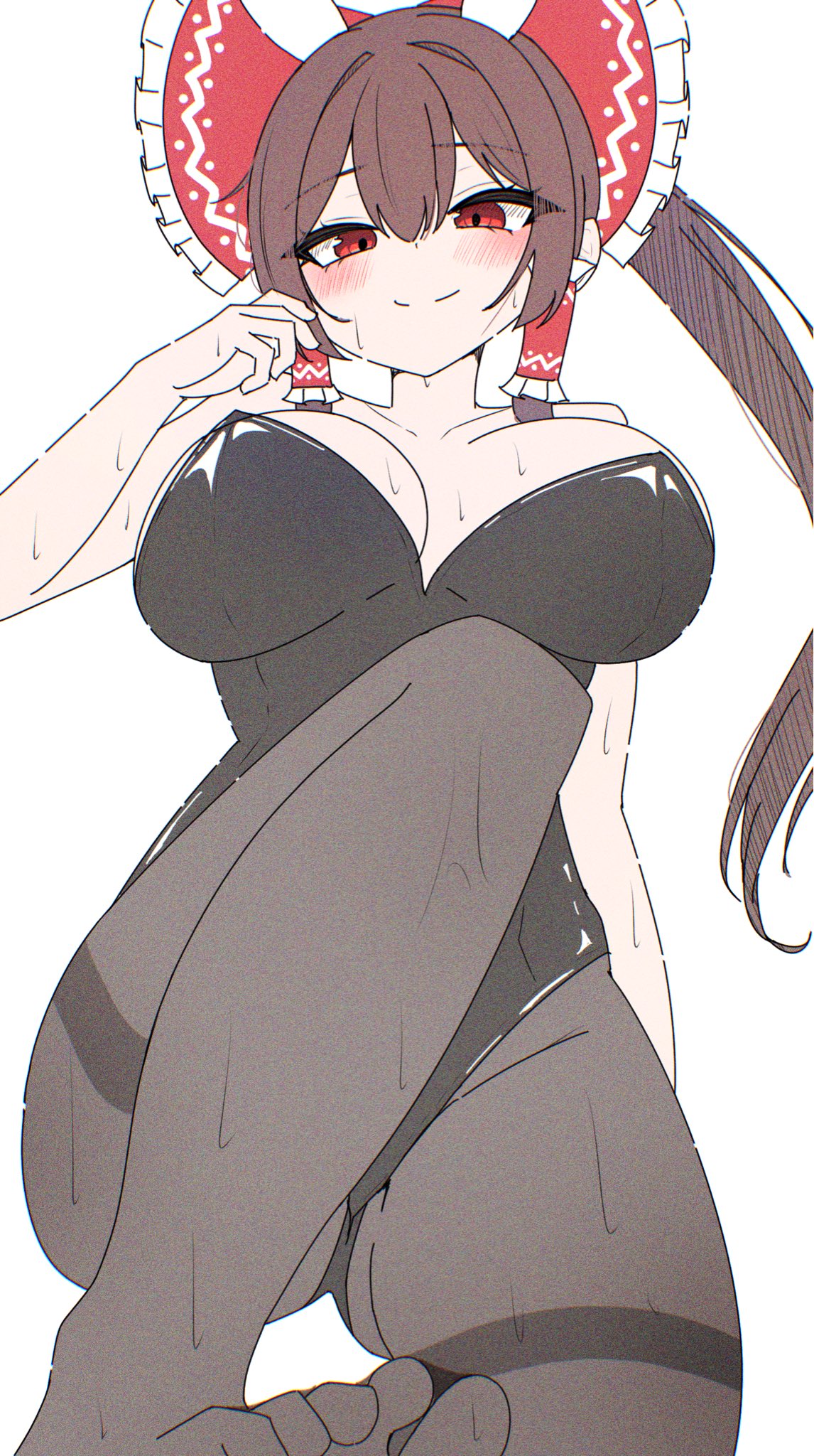 1girls, breasts, bunnysuit, female, female only, mikan7f, reimu hakurei, tagme, touhou