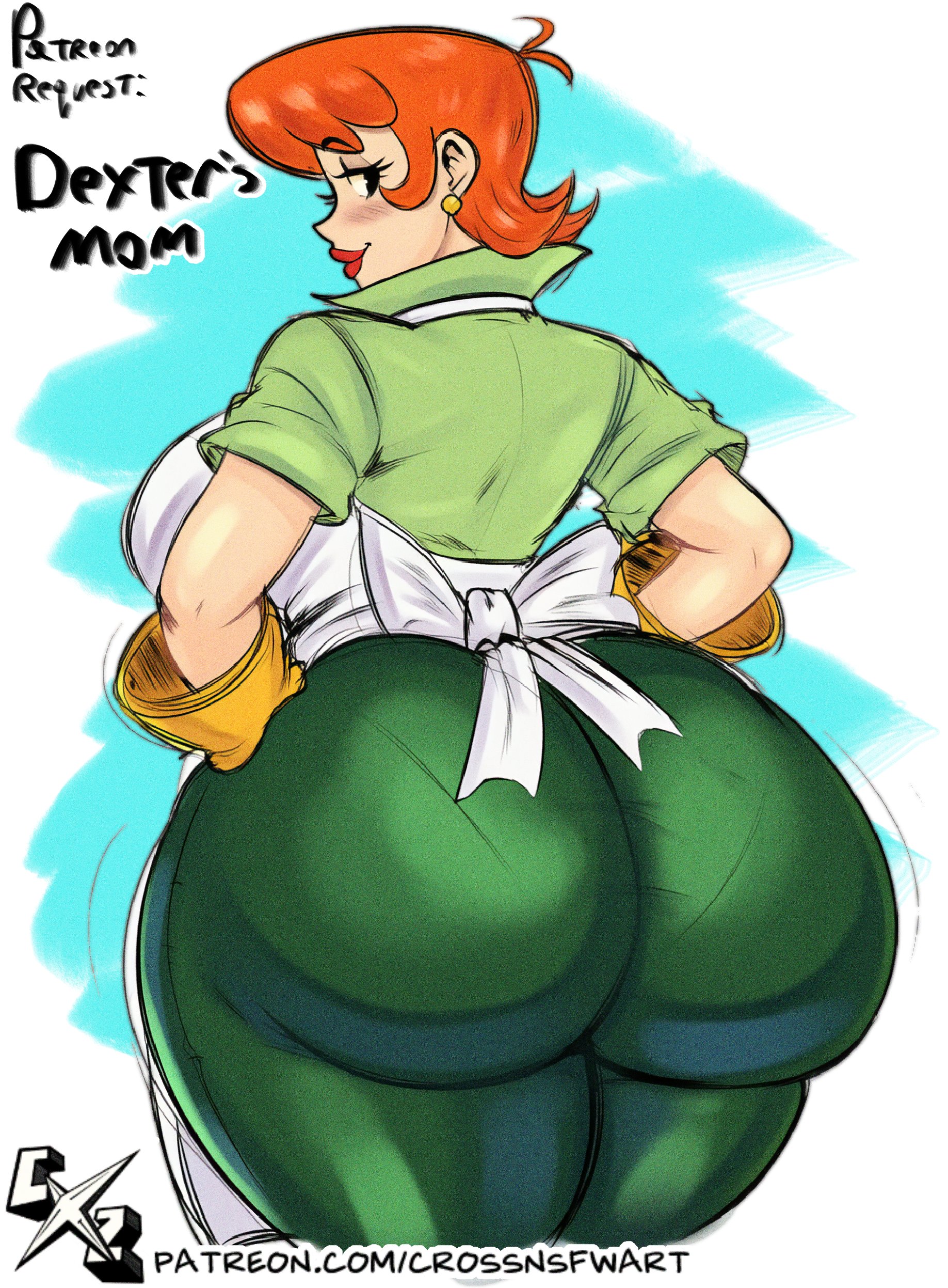1girls, ass, ass bigger than head, big ass, big thighs, bubble ass, bubble butt, clothed, clothed female, clothing, crossnsfw, curvy, curvy body, curvy female, curvy figure, curvy hips, dexter's laboratory, dexter's mom, fat ass, huge ass, huge butt, huge thighs, massive ass, massive thighs, pinup, thick ass, thick legs, thick thighs, thighs, thunder thighs, thunderthighs, underwear outline, wide hips, wide thighs