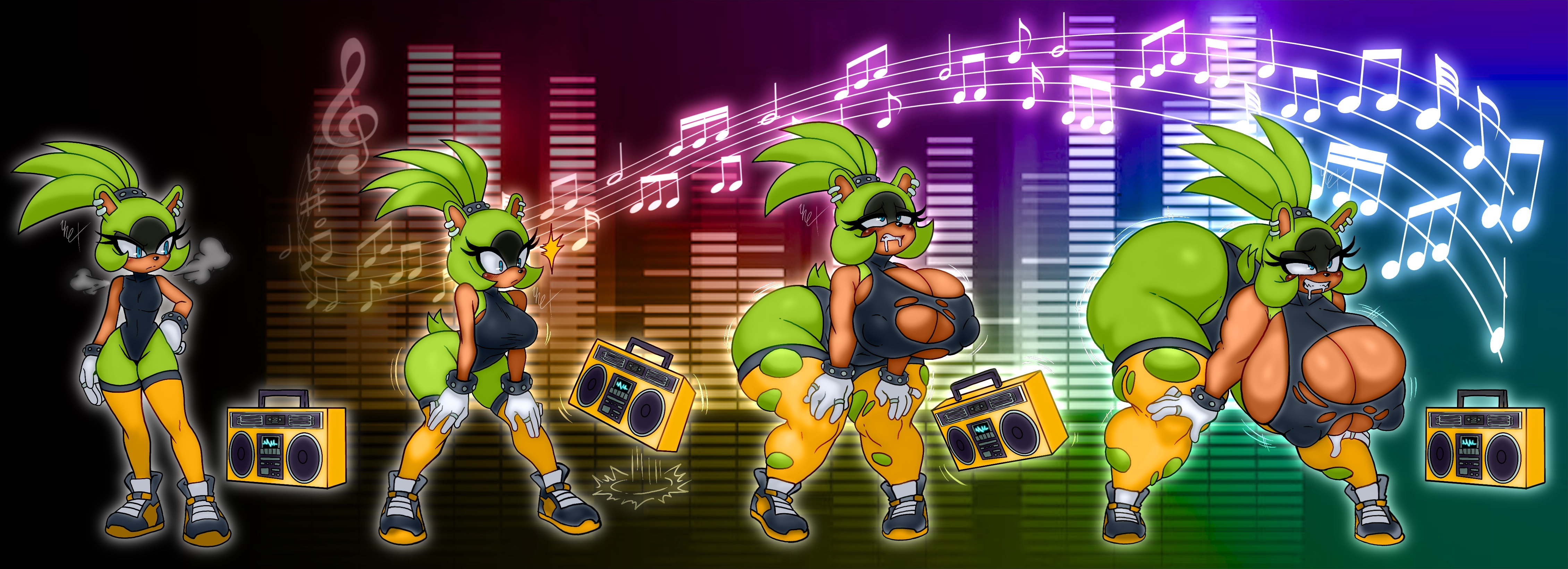 1girls, afrosoricid, anthro, ass, ass expansion, barely contained, bent over, big ass, big breasts, bouncing ass, breast expansion, breasts, busty, fat ass, female, female only, furry, furry only, gold boombox (prevence), huge ass, huge breasts, idw publishing, large ass, large breasts, massive ass, massive breasts, ripped clothing, solo, sonic (series), sonic the hedgehog (idw), sonic the hedgehog (series), surge the tenrec, tenrec, thick ass, thick thighs, thunder thighs, twerking, unrealexpectation, wide hips