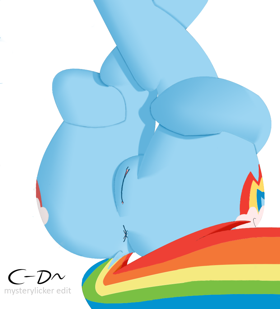 anus ass clopper-dude cutie_mark edit equine female friendship_is_magic horse legs legs_up my_little_pony mysterylicker pegasus pony pussy rainbow_dash_(mlp) solo straight_hair tail wings