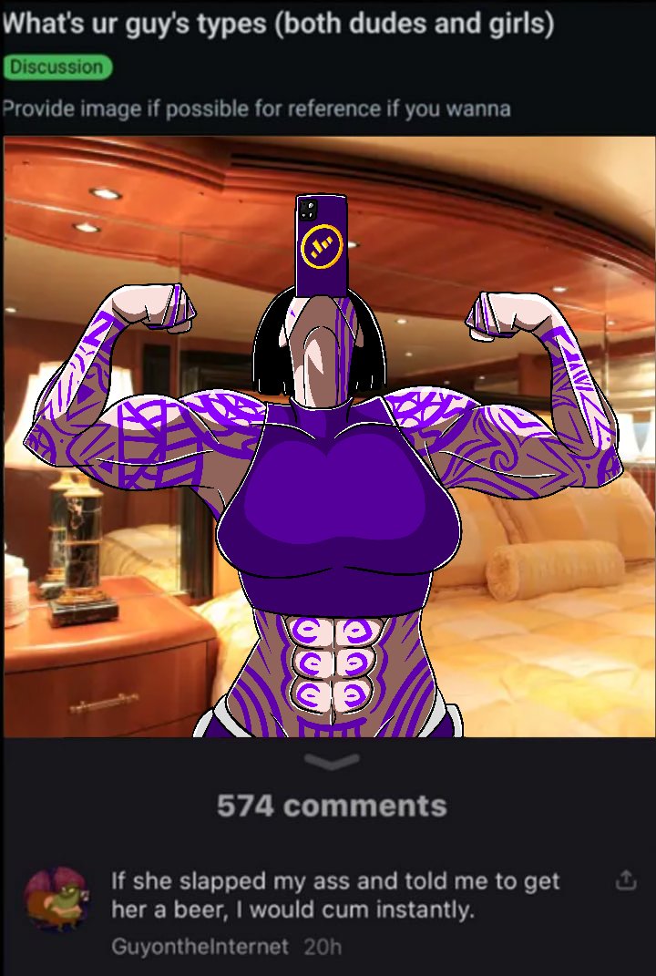 1girls, big breasts, black hair, breasts, bubble bass, dakkokki, english text, female, flexing, lex talionia, limbus company, meme, muscular, muscular arms, muscular female, original character, phone, phone in mouth, project moon, reddit, selfie, spongebob squarepants, tattoo, tattoos, tattoos everywhere, the middle (identity) (project moon)