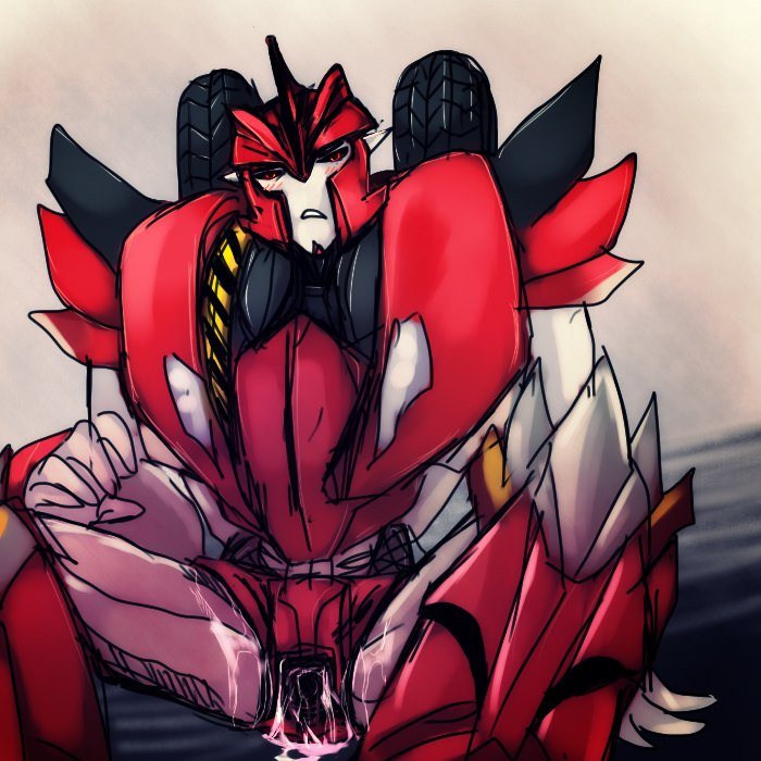 blush cum embarrassed gaping knock_out knock_out_(transformers) knockout robot transformers transformers_prime