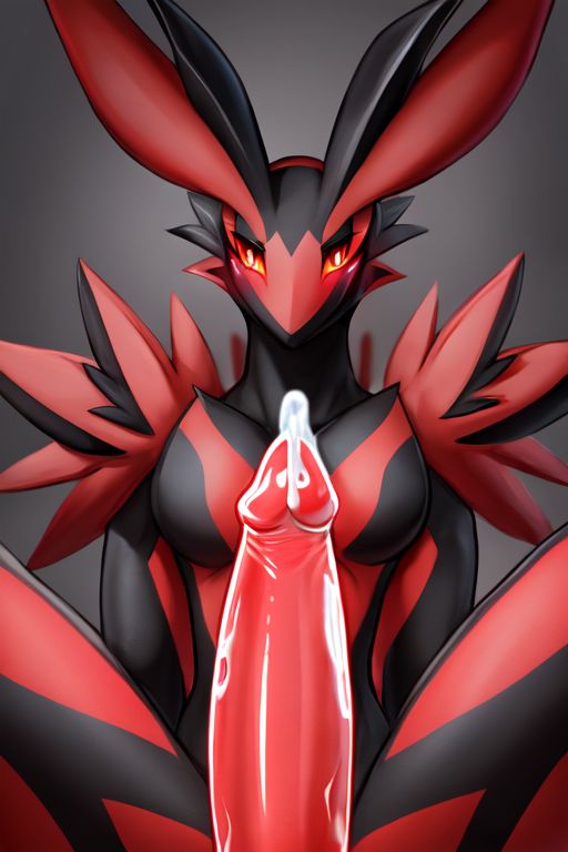 bird_humanoid condom condom_filled condom_on_penis gay long penis penis_on_face penis_out pokémon_(species) pokemon pokemon_(species) red_body yveltal