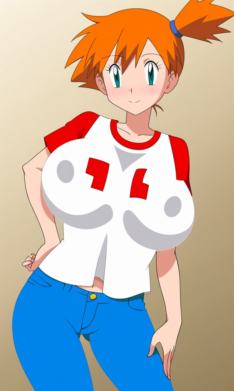 1girls ai_generated big_breasts breasts kasumi_(pokemon) pokemon pokemon_sm