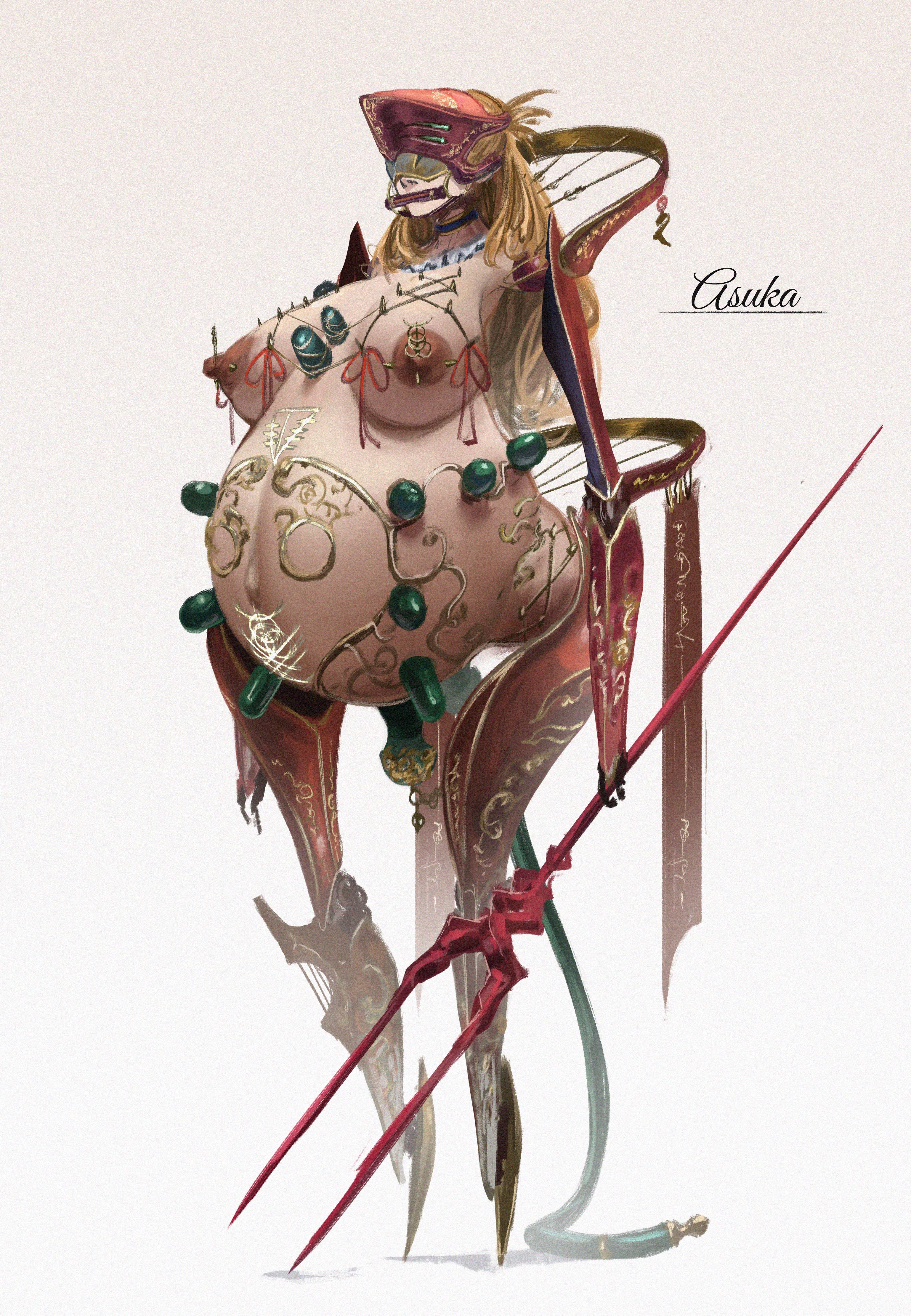 amputee, asuka langley sohryu, big breasts, big nipples, blindfold, blindfolded, body modification, branded, branding mark, breasts, corset piercing, cybernetics, elden ring, forniphilia, fromsoftware, futanari, gag, gagged, huge belly, insertion, intersex, lance, living furniture, neon genesis evangelion, pregnant, pregnant belly, prosthetic, quadruple amputee, ready to pop, sezdraw