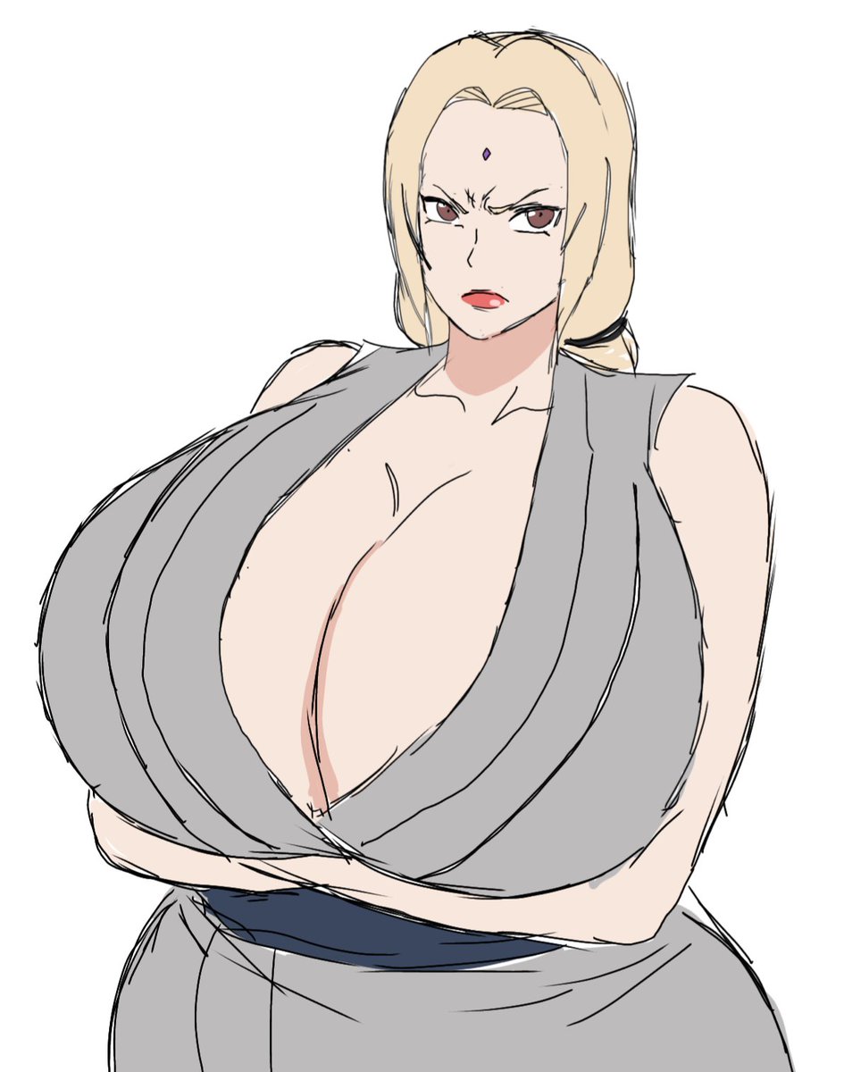 1girls, 2d, 2d (artwork), alternate body type, alternate breast size, arms crossed, arms crossed under breasts, bare shoulders, big breasts, blonde hair, blonde hair female, breasts, breasts bigger than head, busty, busty female, curvy, curvy body, curvy female, curvy figure, digital drawing (artwork), digital media (artwork), female, female focus, female only, huge breasts, japanese, japanese female, kimono, kissable lips, large breasts, mature, mature woman, momiji (artist), naruto, naruto (series), naruto shippuden, serious, serious face, serious look, simple background, solo, solo female, solo focus, tsunade, upper body, white background