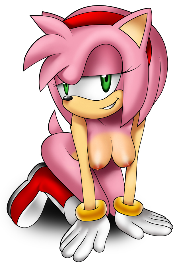 amy_rose anthro breasts female female_only fur half-closed_eyes hedgehog large_breasts looking_at_viewer nipples nude seductive sega solo sonic_(series) squinty003