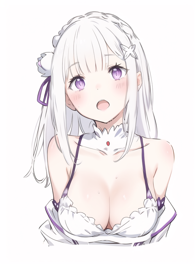 big_breasts cowgirl_position emilia_(re:zero) tagme