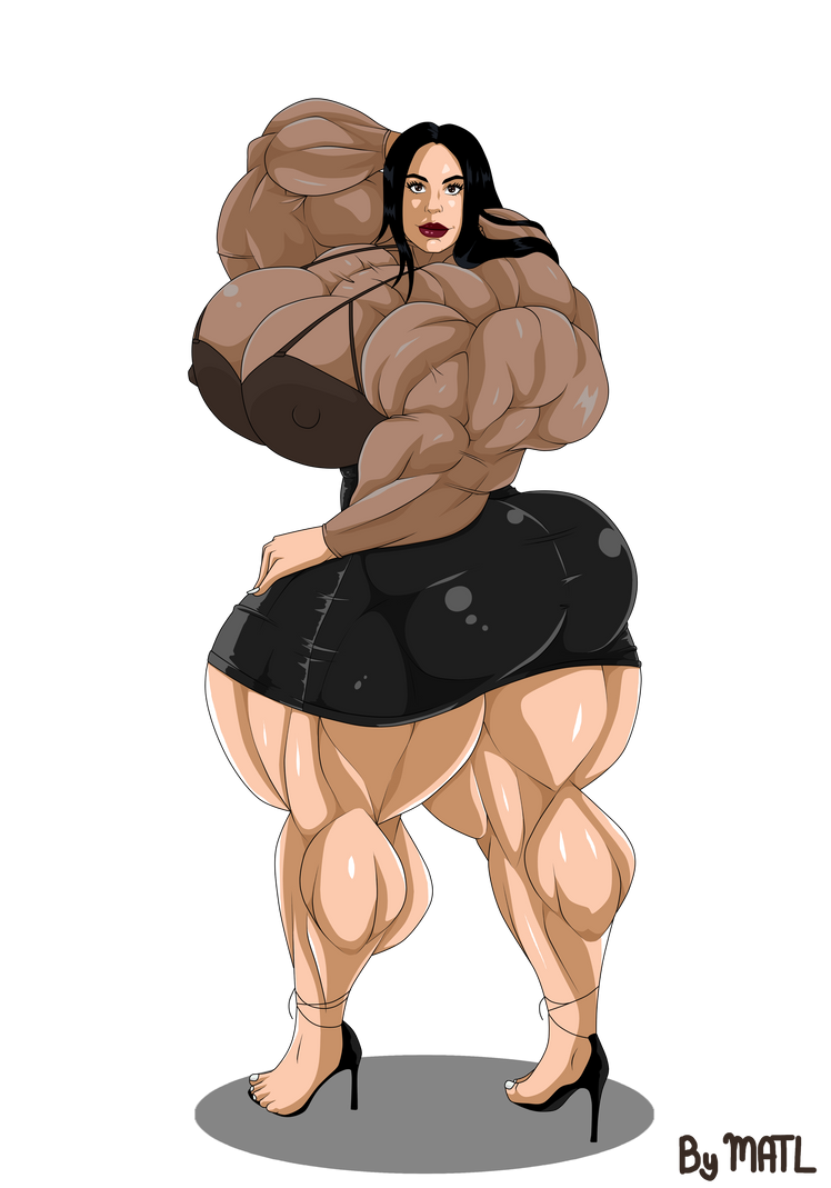 abs ass biceps big_ass big_breasts big_muscles black_hair breasts bubble_butt female hair huge_breasts hyper_muscles large_ass large_breasts large_muscles long_hair looking_at_viewer matl muscles muscular muscular_arms muscular_female muscular_legs muscular_thighs nipples nipples_visible_through_clothing pecs