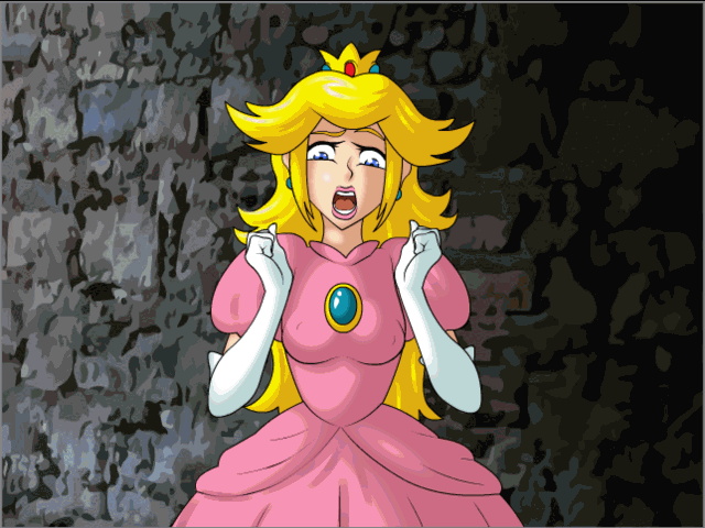 animated, big breasts, blonde hair, blue eyes, breast expansion, breast growth, breast growth (enlargement), breast press, breasts, breasts bigger than head, cleavage, closed eyes, erect nipples, female, female only, gif, gigantic breasts, hourglass figure, huge breasts, large breasts, long hair, mario (series), meet 'n' fuck games, meet and fuck, nintendo, nipples, open mouth, princess peach