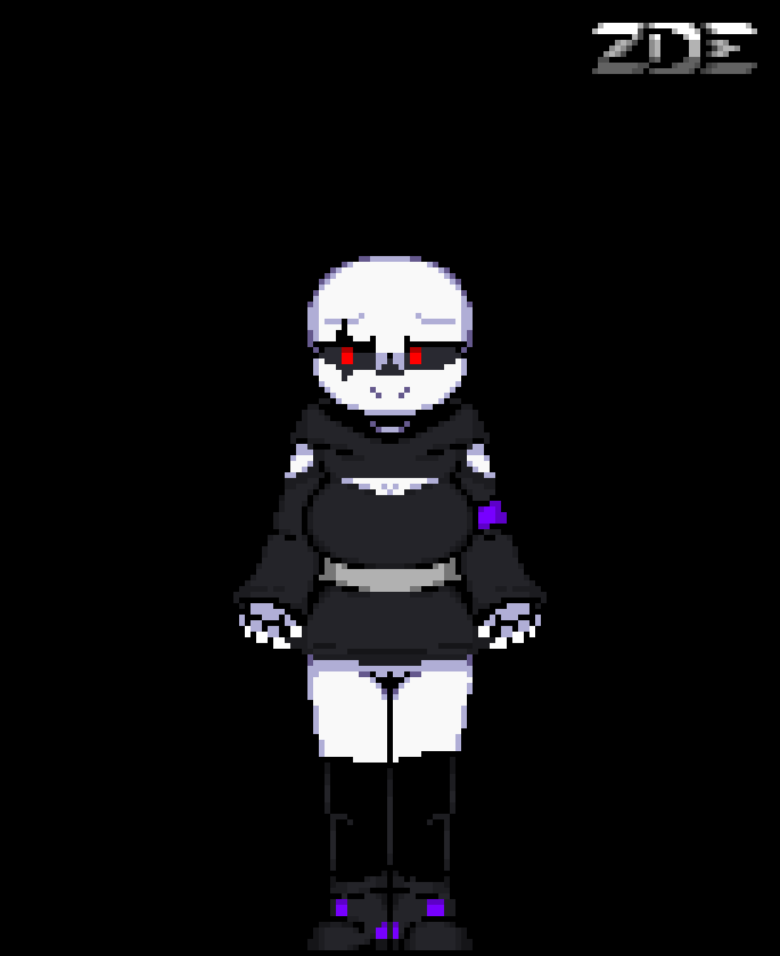 black_background boob_window female female_sans pixel_art sans sans_au sprite undertale undertale_au undertale_fanfiction