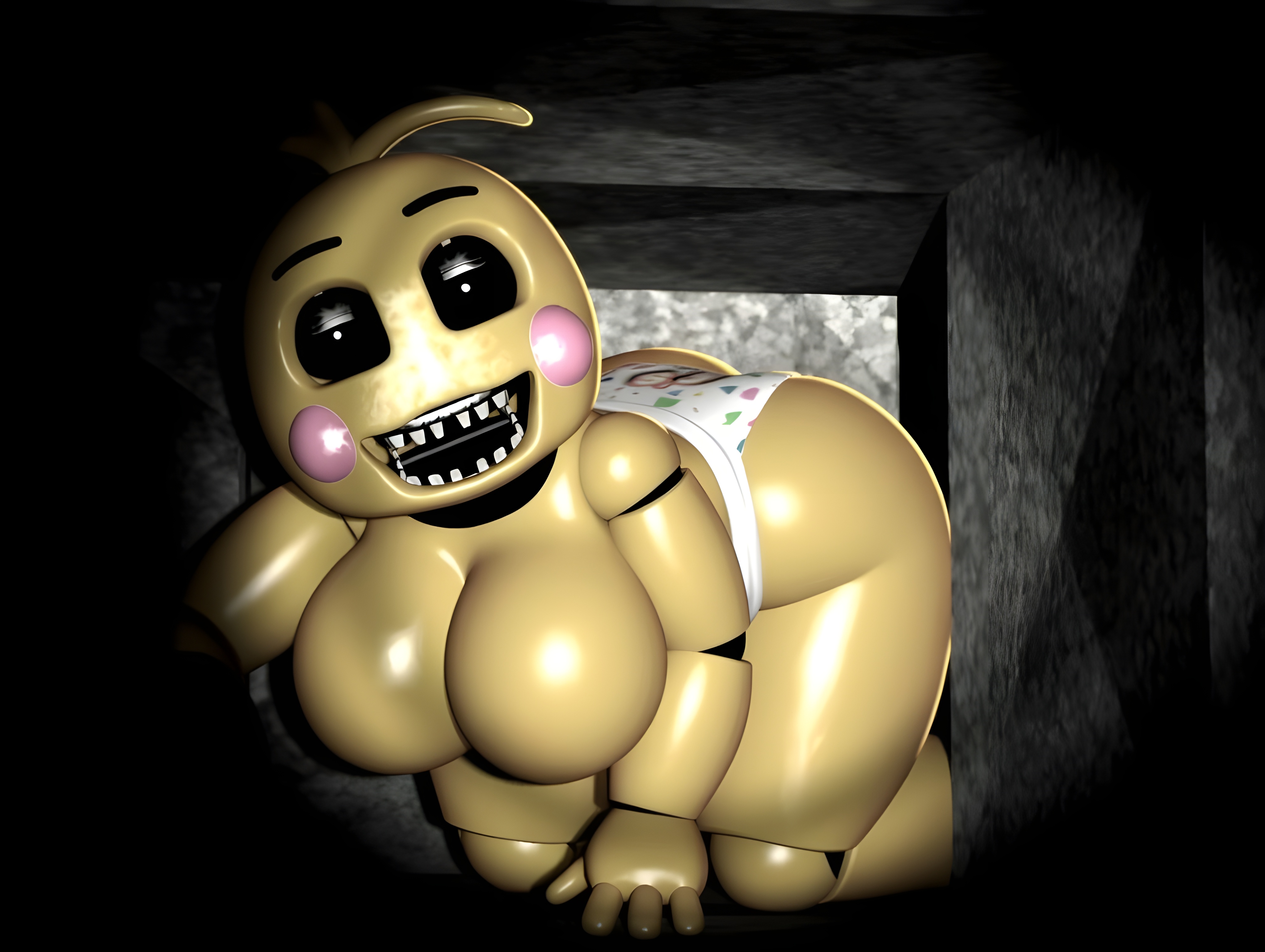 1female, 1girls, accurate art style, ai generated, animatronic, animatronic female, animatronic girl, ass, big ass, big breasts, big butt, brasil louco, breasts, bubble ass, bubble butt, chicken, chicken girl, clothed, clothed female, cupcake, curvaceous, curvy, curvy body, curvy figure, cute, dominant, dominant female, fat ass, fat butt, fat female, female, female only, five nights at freddy's, five nights at freddy's 2, fnaf, fnaf 2, front view, fully clothed, furry, furry female, furry robot, giant ass, large ass, large breasts, looking at viewer, looking back, looking back at viewer, on model, robot, robot girl, robot humanoid, scottgames, screenshot edit, seducing, seducing viewer, seductive, seductive look, seductive smile, sexy, sexy body, sexy pose, simple background, solo, solo female, solo focus, steel wool studios, tagme, teen, teen girl, teenage girl, teenager, thick ass, thick body, thick butt, thick thighs, toy chica, toy chica (fnaf), voluptuous, voluptuous body, voluptuous female, voluptuous furry