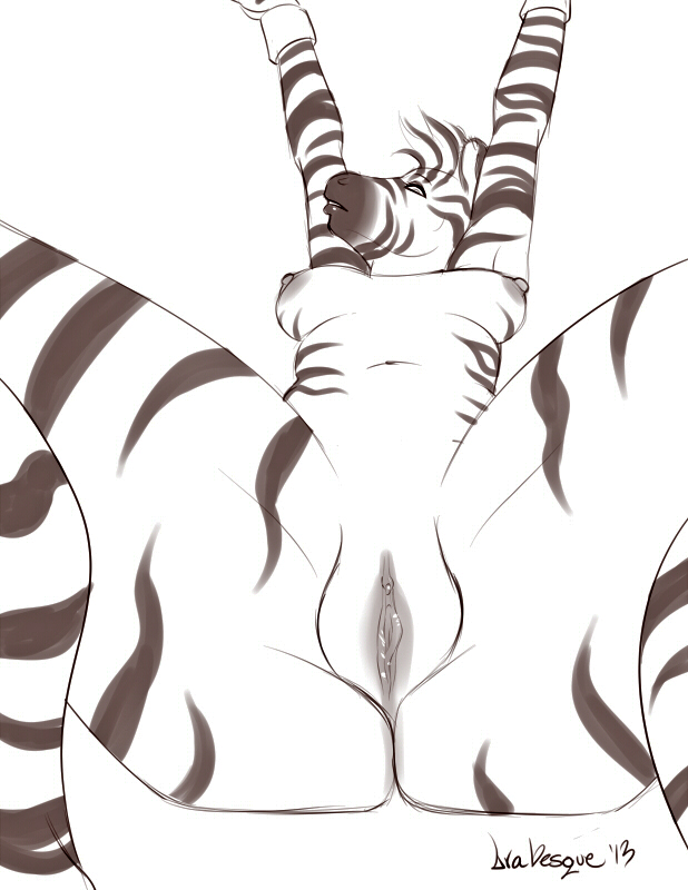 arabesque breasts edit equine female monochrome nude pussy solo zebra