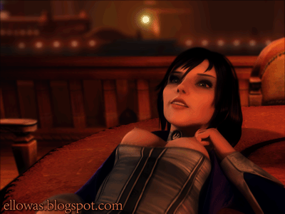 3d, animated, bioshock, bioshock infinite, breasts, clothing, elizabeth comstock, ellowas, female, human, nipples, offscreen character, pale skin, sex, short hair, source filmmaker, table